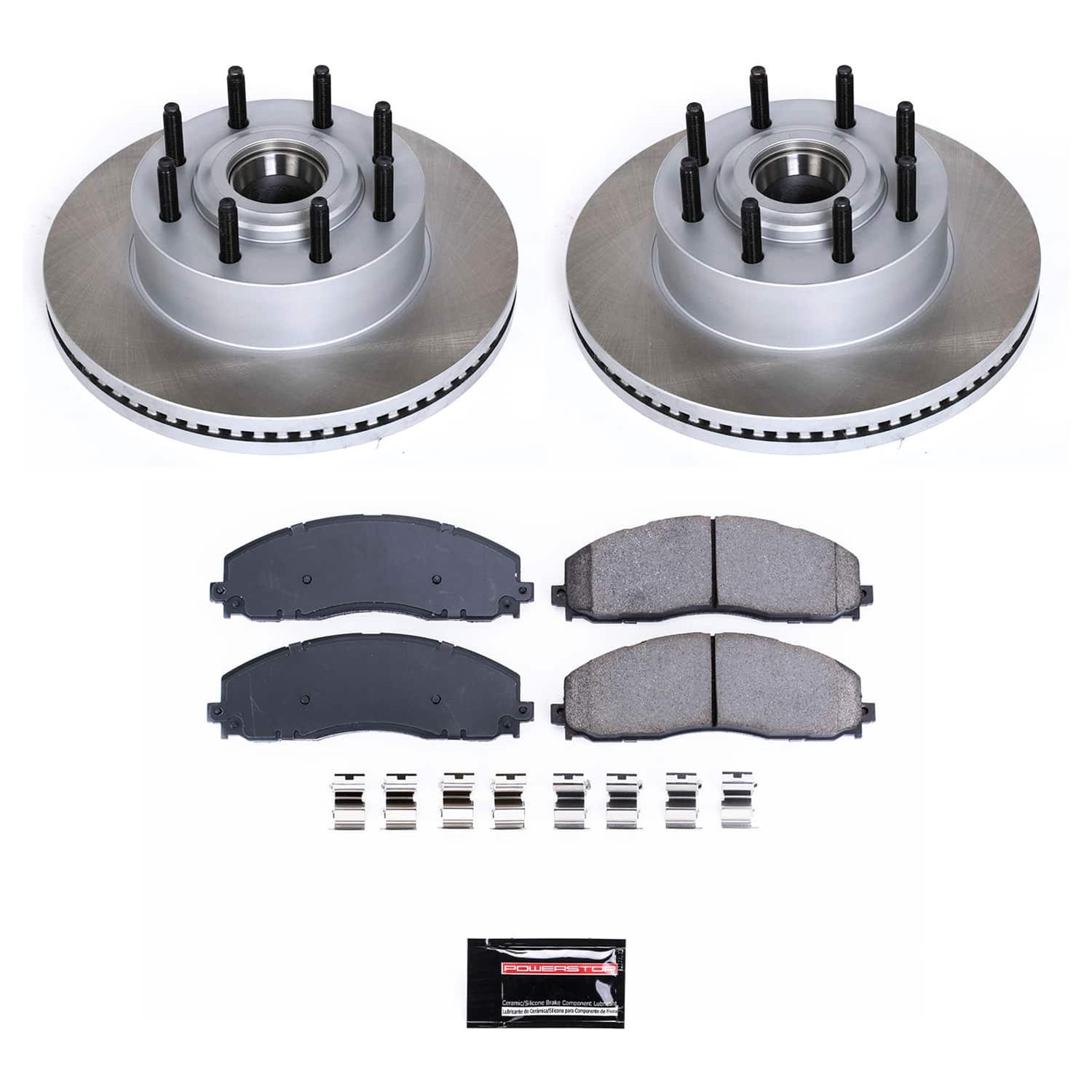 Power Stop 13-22 Ford F-350 Super Duty Front Semi-Coated Rotor Kit (1x psb17-1680, 2x psbAR85169SCR) thumbnail 5