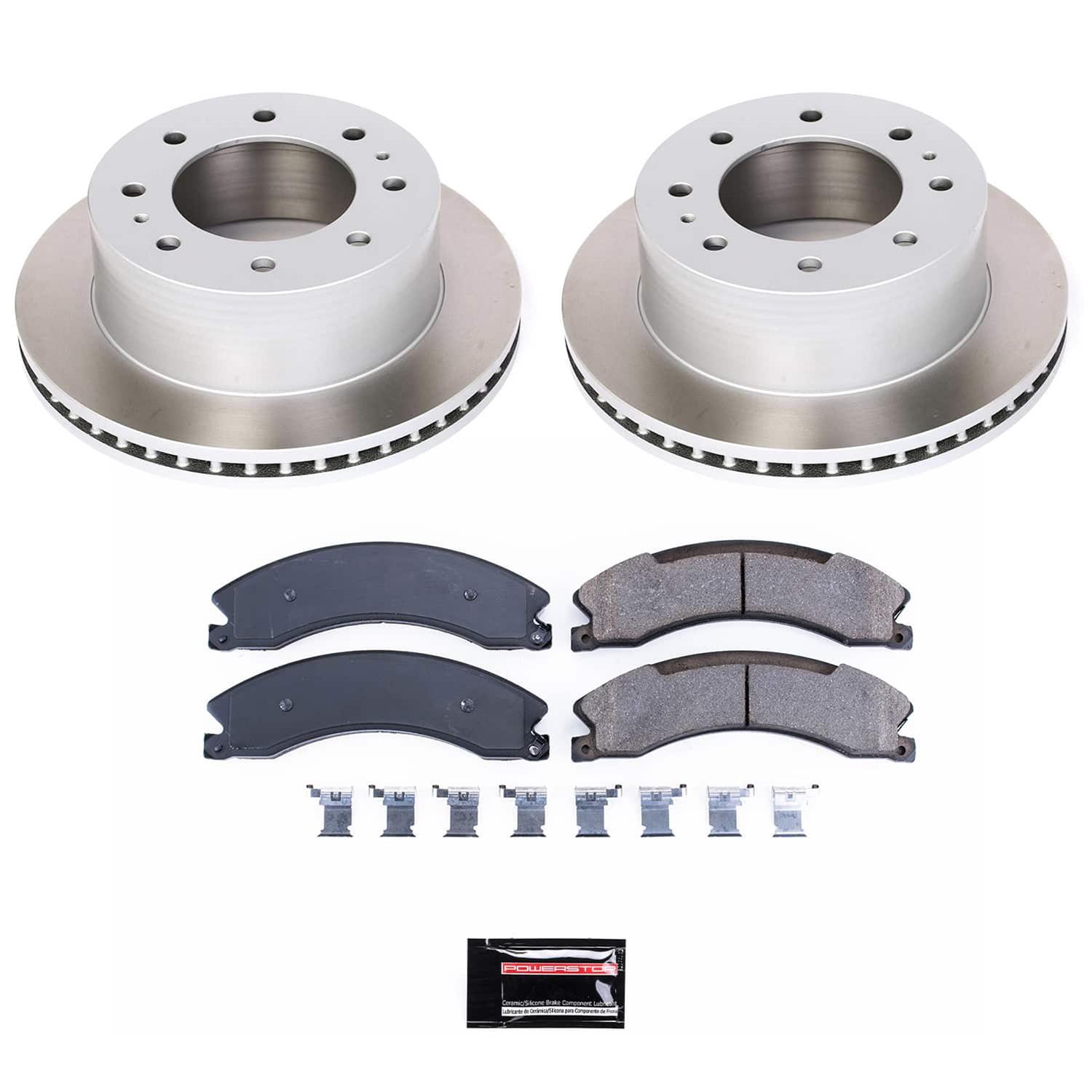 Power Stop 15-19 GMC Sierra 2500 HD Rear Semi-Coated Rotor Kit (1x psb17-1565, 2x psbAR82155SCR) thumbnail 5