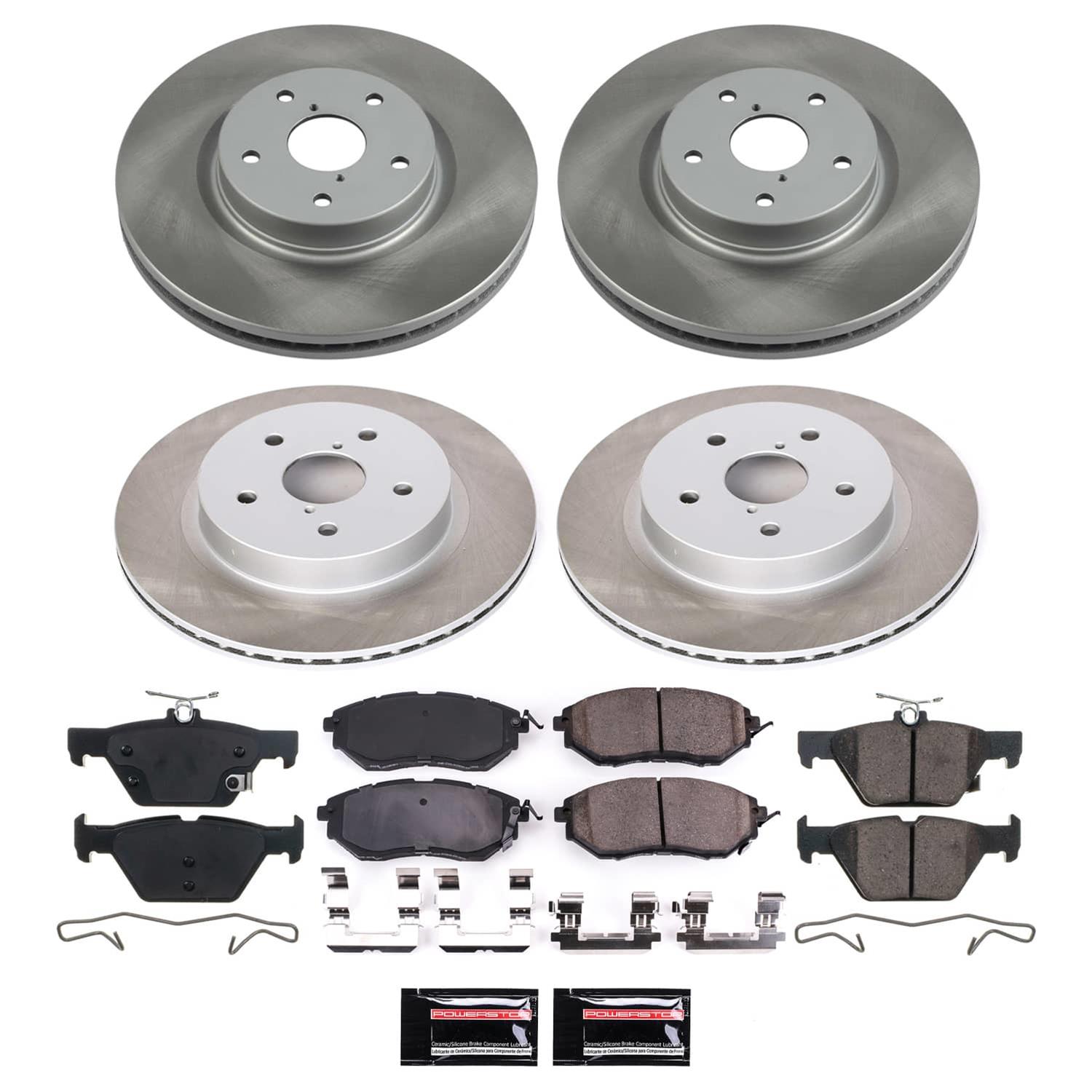 Power Stop 15-19 Subaru Legacy Front and Rear Semi-Coated Rotor Kit (1x psbSC4603, 1x psbSC7039) thumbnail 2