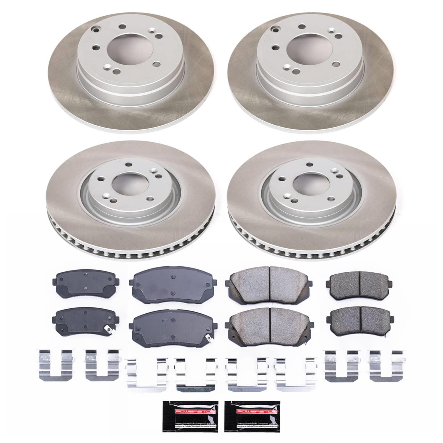 Power Stop 2015 Hyundai Sonata Front and Rear Semi-Coated Rotor Kit (1x psbSC6936, 1x psbSC7083) thumbnail 5