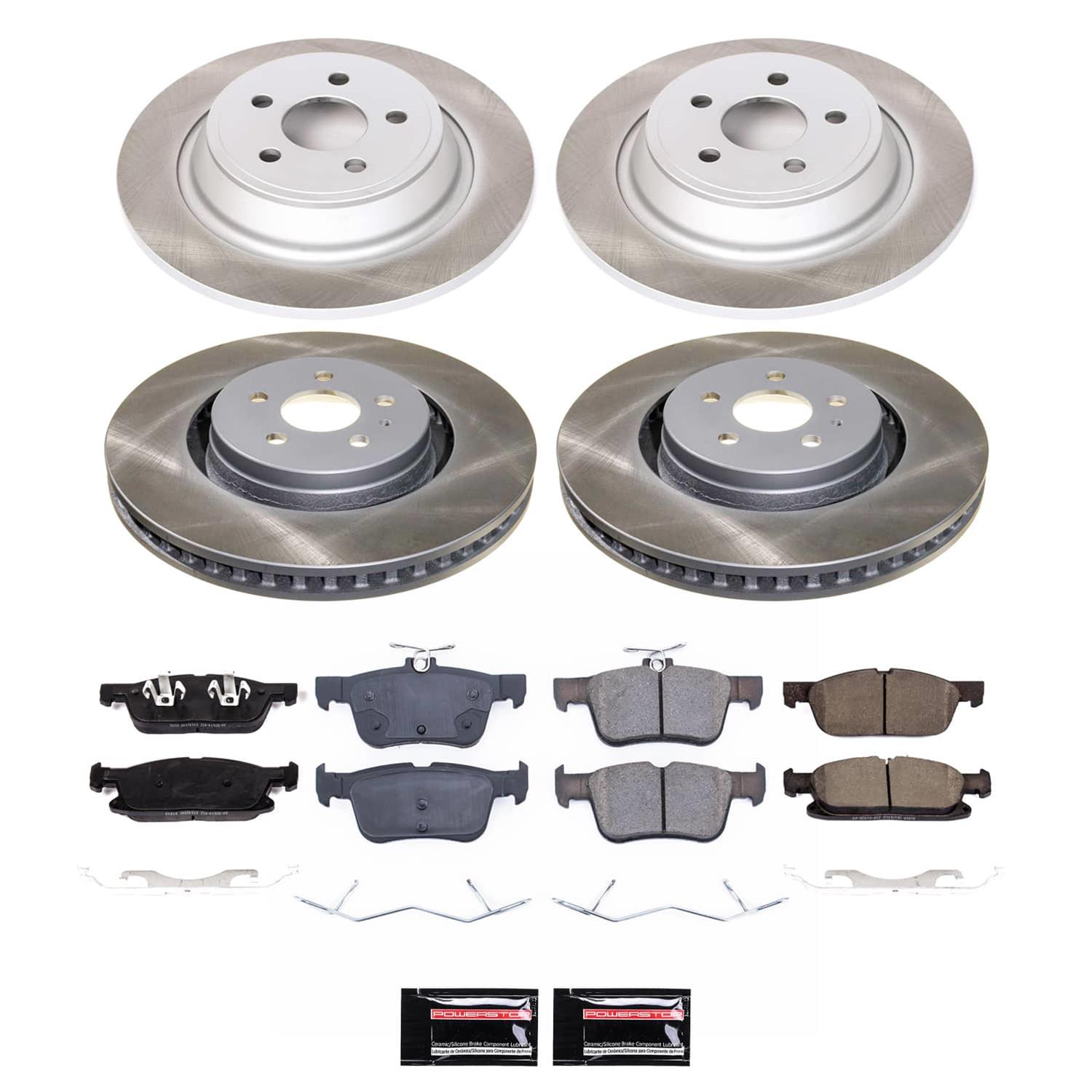 Power Stop 16-18 Lincoln MKX Front and Rear Semi-Coated Rotor Kit (1x psbSC7143, 1x psbSC7144) thumbnail 5