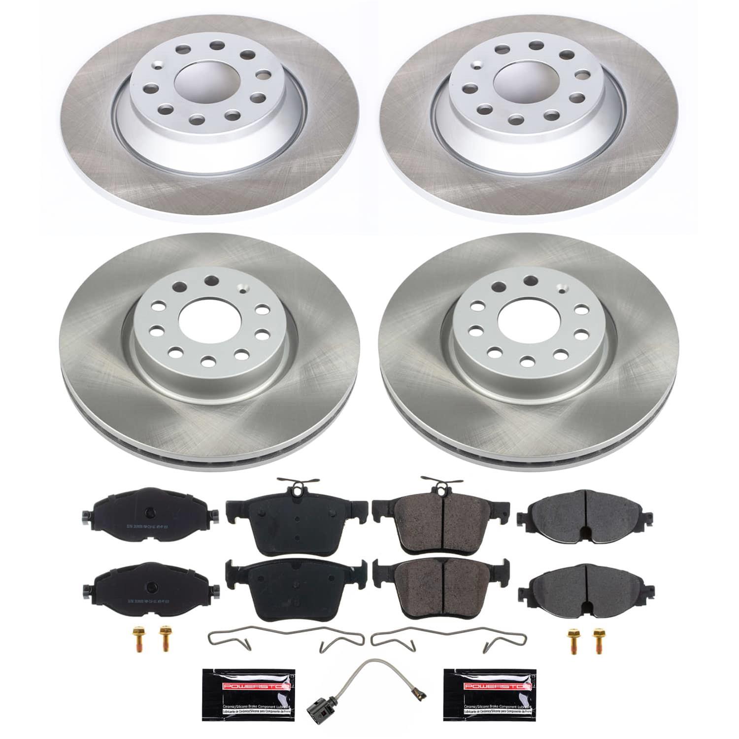 Power Stop 16-21 Audi TT Quattro Front and Rear Semi-Coated Rotor Kit (1x psbSC7082, 1x psbSC7176) thumbnail 5