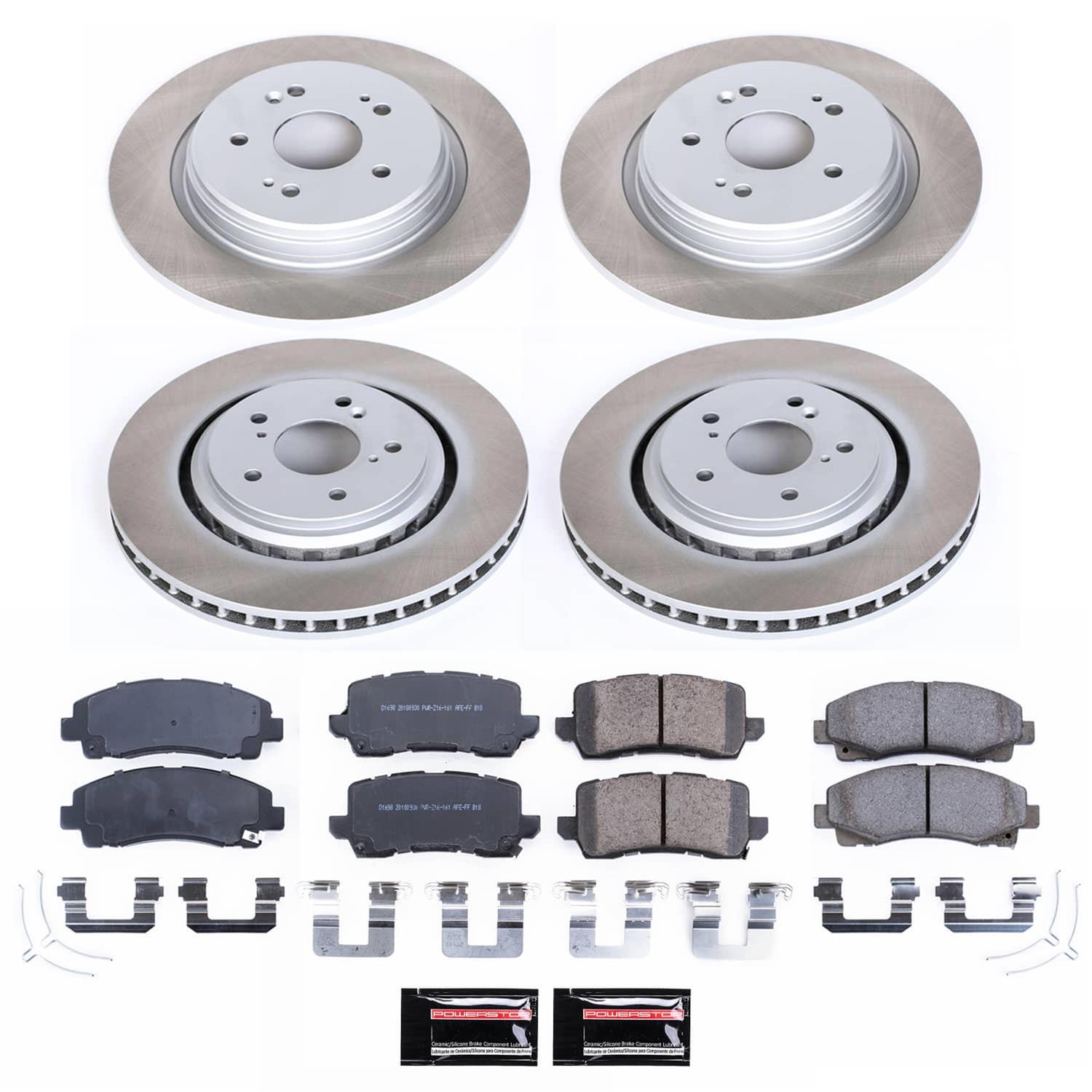 Power Stop 15-20 Acura TLX Front and Rear Semi-Coated Rotor Kit (1x psbSC7214, 1x psbSC7216) thumbnail 4