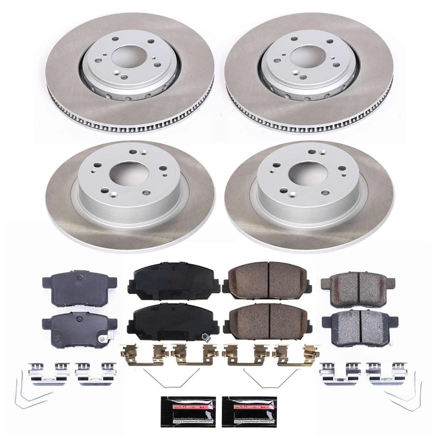 Power Stop 16-17 Honda Accord Front and Rear Semi-Coated Rotor Kit (1x psbSC5368, 1x psbSC7347) thumbnail 5