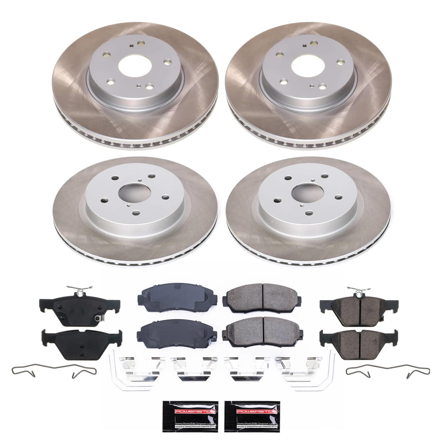 Power Stop 16-19 Subaru Legacy Front and Rear Semi-Coated Rotor Kit (1x psbSC7039, 1x psbSC7356) thumbnail 5