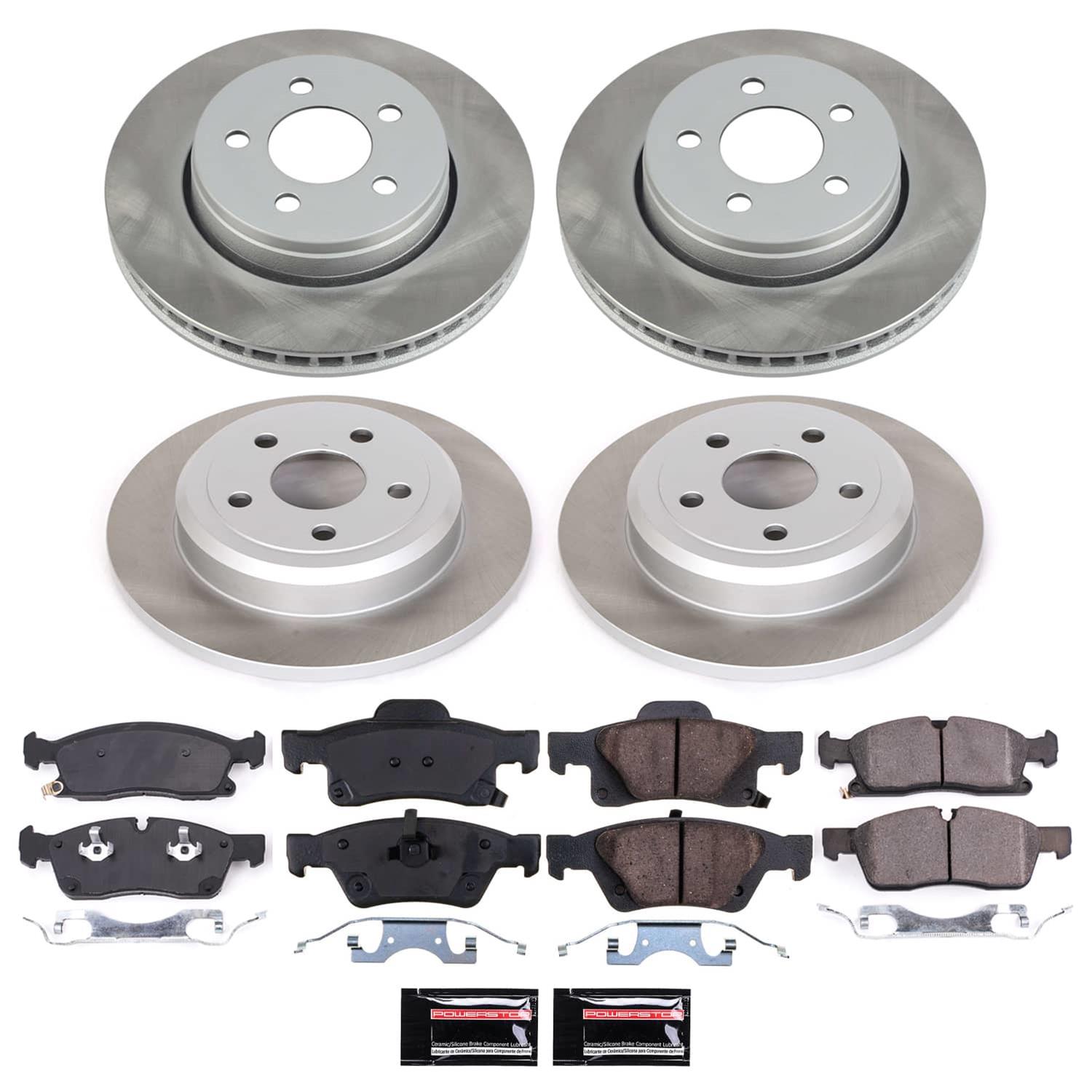 Power Stop 17-20 Jeep Grand Cherokee Front and Rear Semi-Coated Rotor Kit (1x psbSC5950, 1x psbSC7412) thumbnail 2
