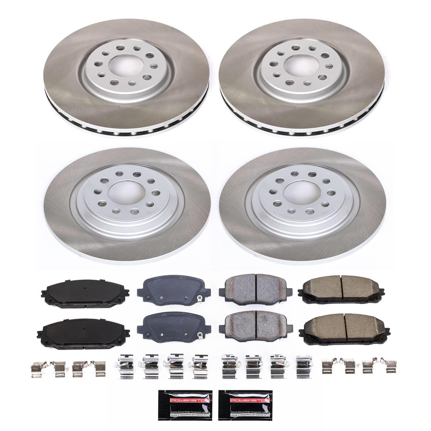 Power Stop 16-22 Jeep Cherokee Front and Rear Semi-Coated Rotor Kit (1x psbSC6542, 1x psbSC7414) thumbnail 6