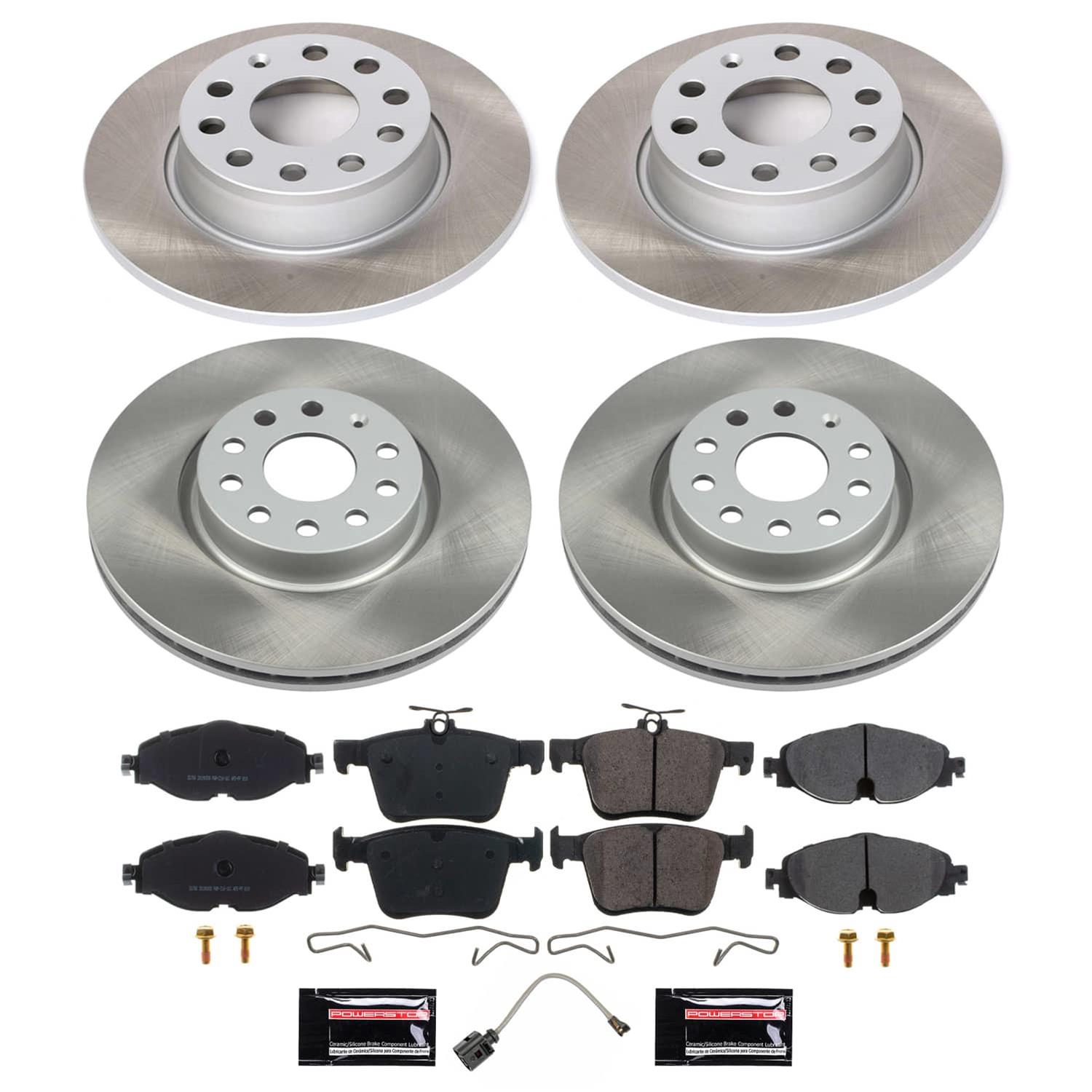Power Stop 15-20 Audi A3 Front and Rear Semi-Coated Rotor Kit (1x psbSC7082, 1x psbSC7093) thumbnail 5