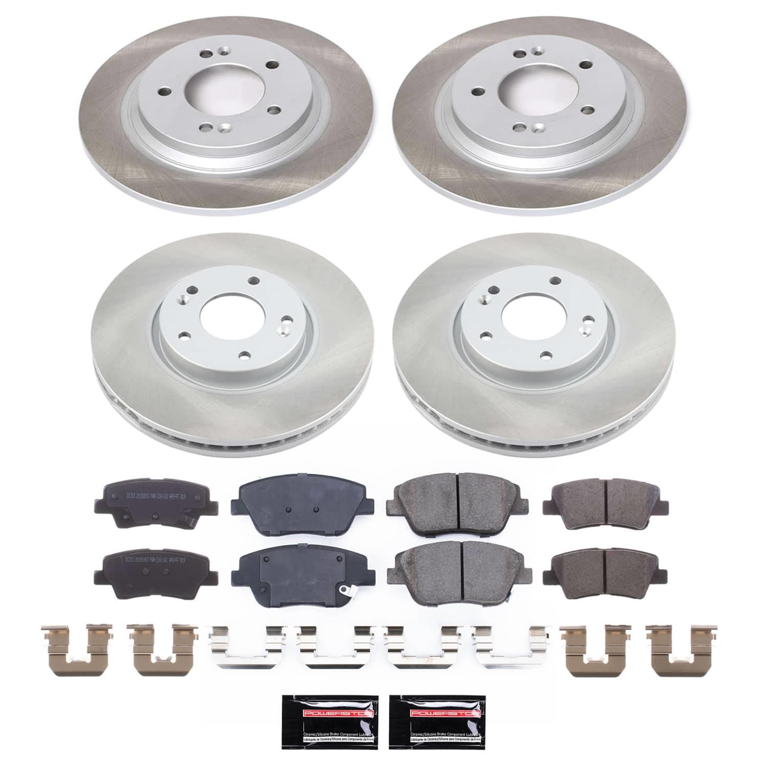 Power Stop 14-16 Kia Optima Front and Rear Semi-Coated Rotor Kit (1x psbSC5377, 1x psbSC7524) thumbnail 5