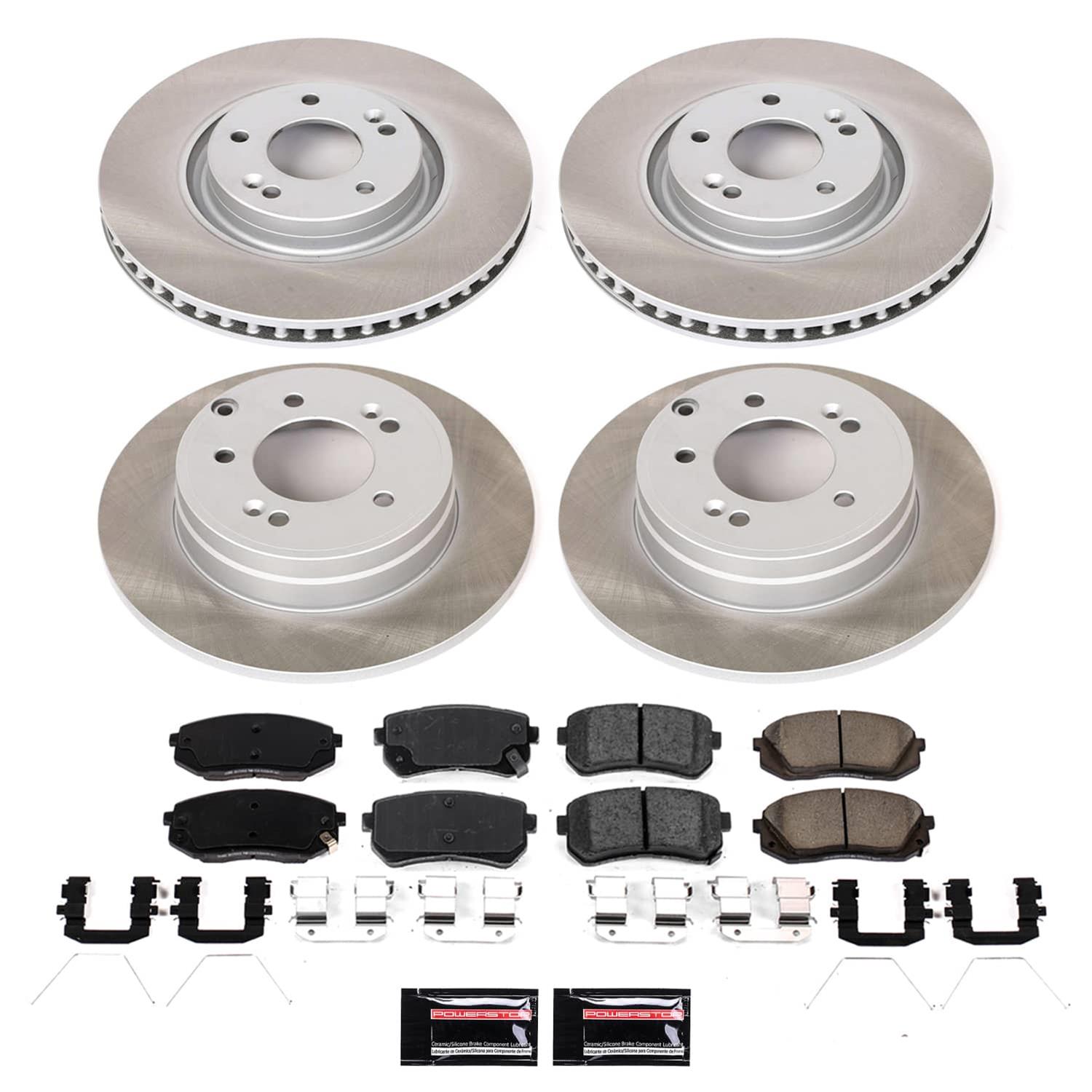 Power Stop 16-18 Hyundai Sonata Front and Rear Semi-Coated Rotor Kit (1x psbSC7505, 1x psbSC7509) thumbnail 5