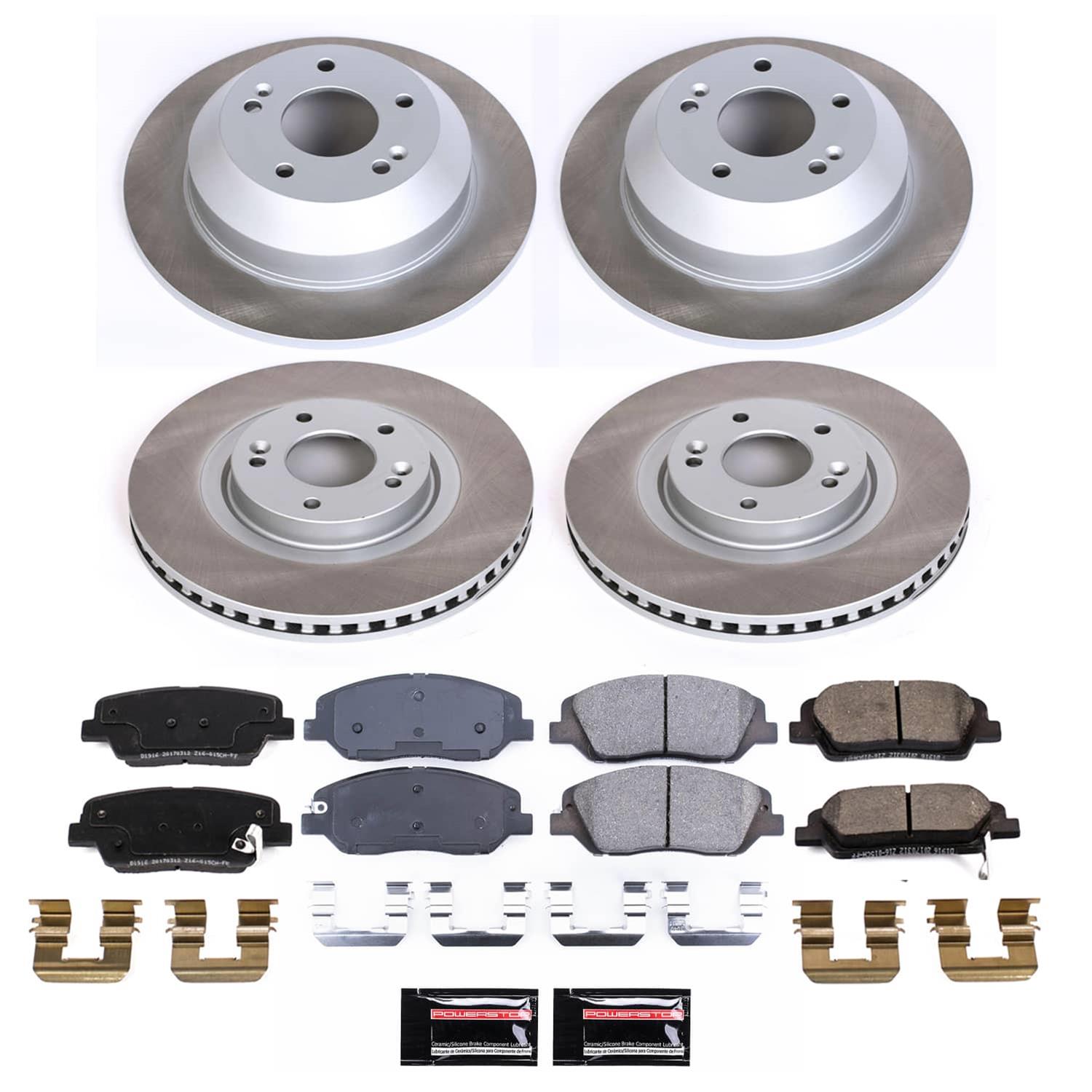 Power Stop 17-18 Hyundai Santa Fe Front and Rear Semi-Coated Rotor Kit (1x psbSC7507, 1x psbSC7513) thumbnail 5