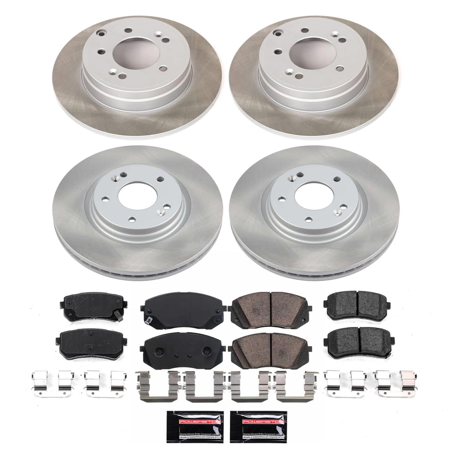 Power Stop 16-19 Hyundai Sonata Front and Rear Semi-Coated Rotor Kit (1x psbSC7353, 1x psbSC7505) thumbnail 5