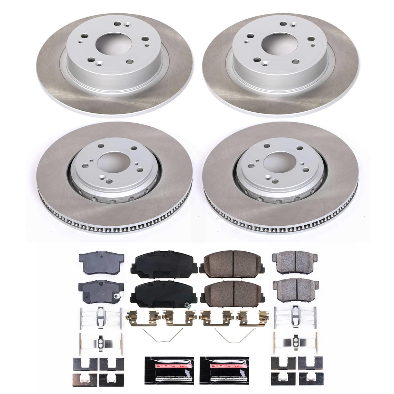 Power Stop 17-22 Acura ILX Front and Rear Semi-Coated Rotor Kit (1x psbSC3128, 1x psbSC7347) thumbnail 5