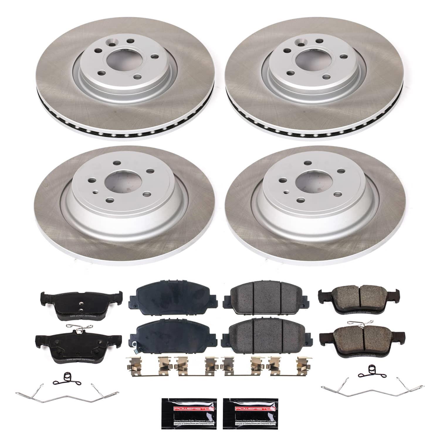 Power Stop 2017 Ford Escape Front and Rear Semi-Coated Rotor Kit (1x psbSC6349, 1x psbSC7723) thumbnail 4