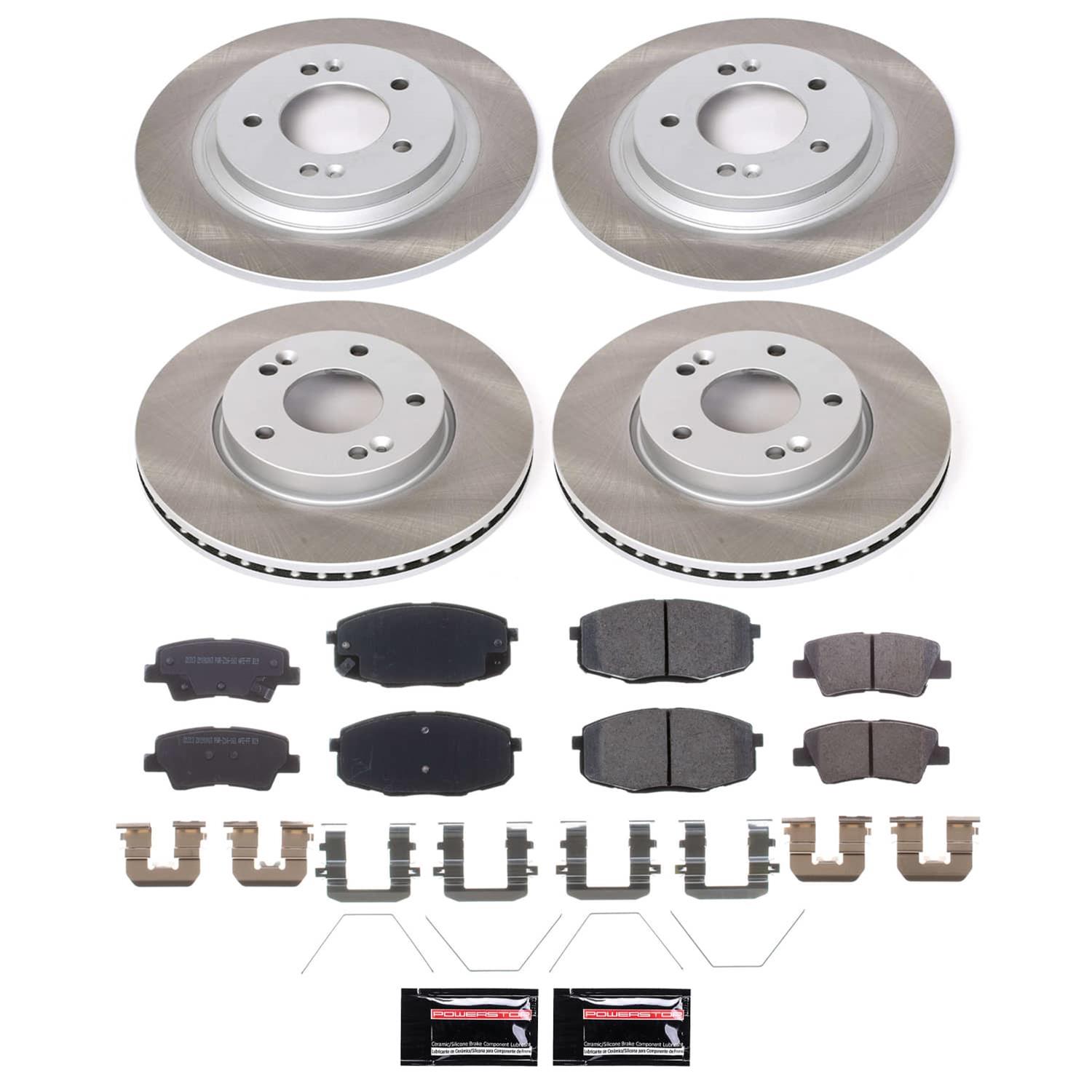 Power Stop 2018 Hyundai Elantra GT Front and Rear Semi-Coated Rotor Kit (1x psbSC7370, 1x psbSC7524) thumbnail 5