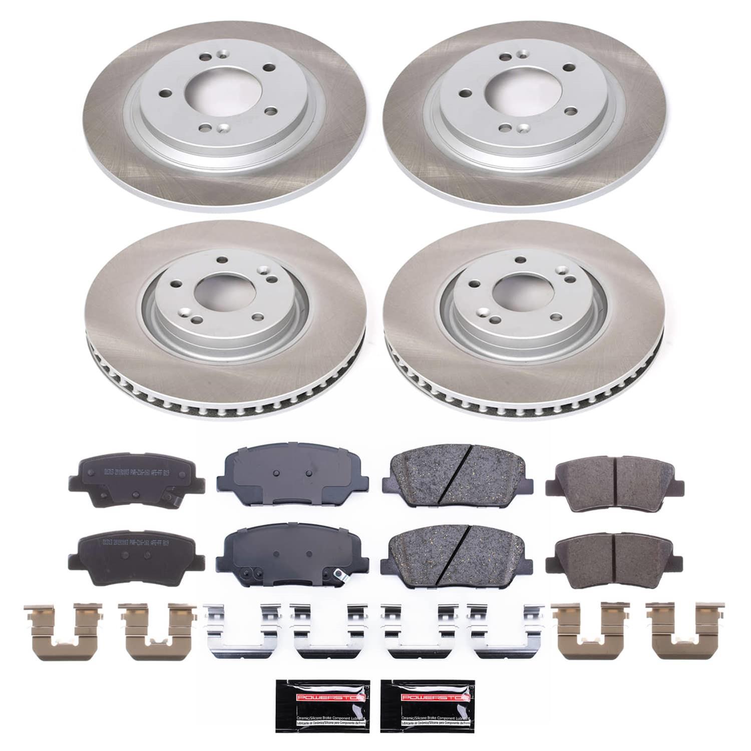 Power Stop 13-15 Kia Optima Front and Rear Semi-Coated Rotor Kit (1x psbSC6324, 1x psbSC7524) thumbnail 5