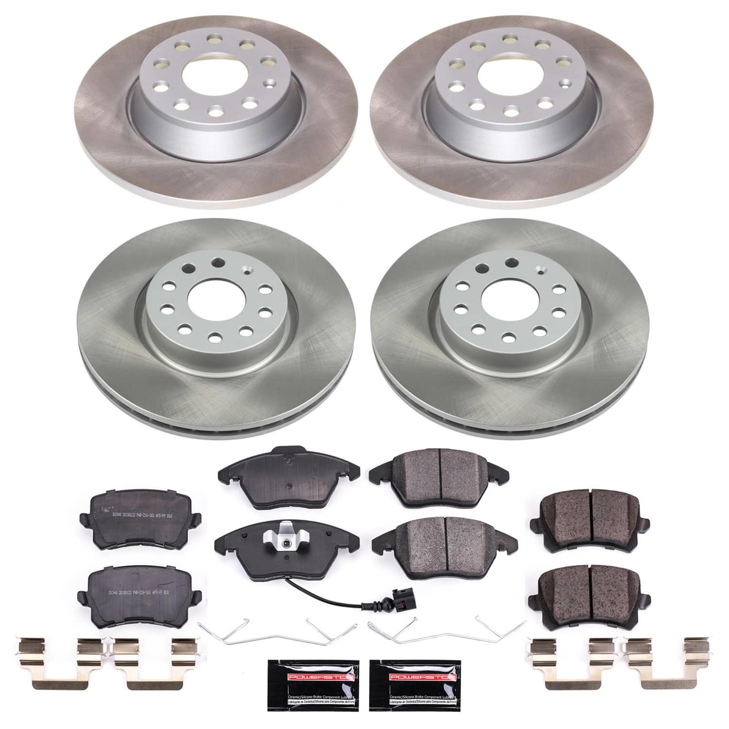 Power Stop 2009 Volkswagen Passat Front and Rear Semi-Coated Rotor Kit (1x psbSC2259, 1x psbSC7811) thumbnail 4
