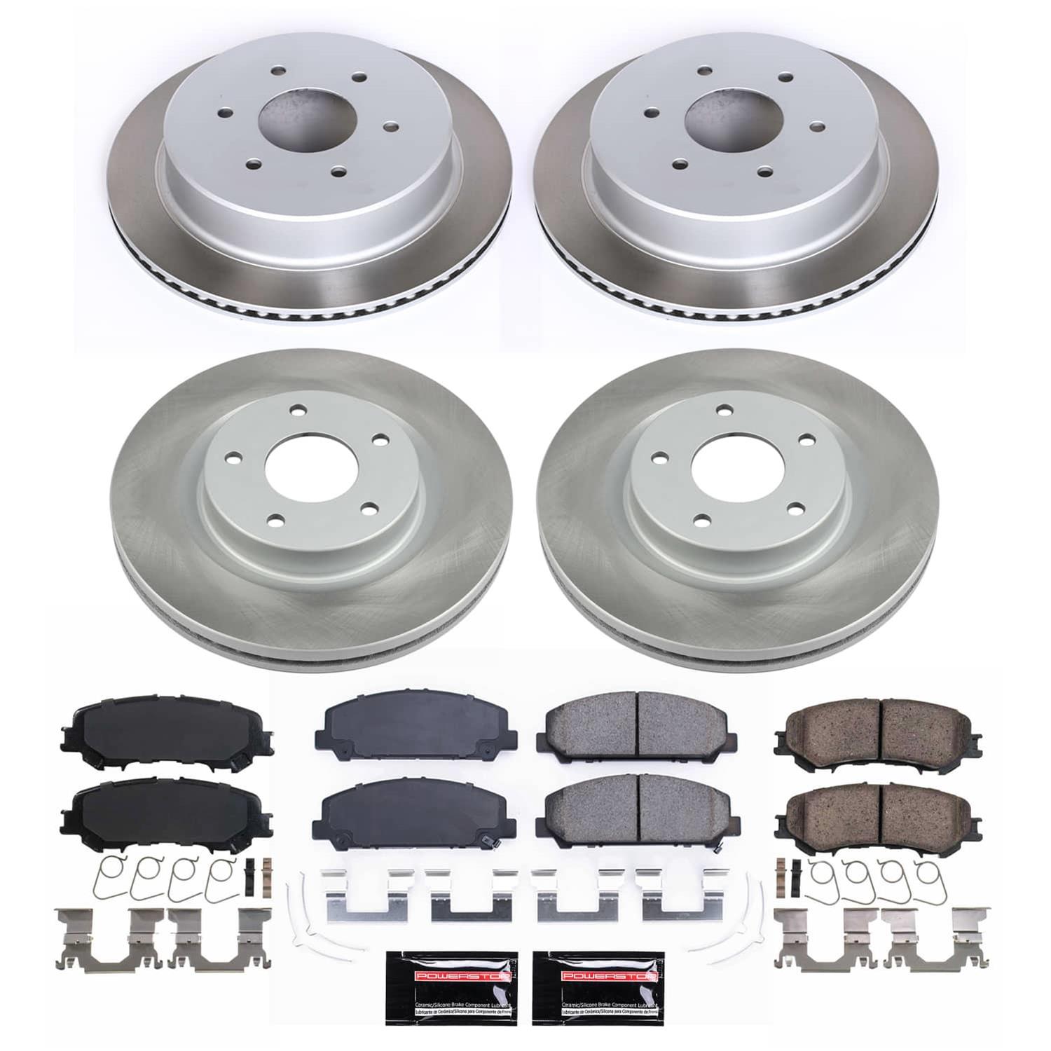 Power Stop 17-22 Nissan TITAN Front and Rear Semi-Coated Rotor Kit (1x psbSC5821, 1x psbSC7874) thumbnail 5