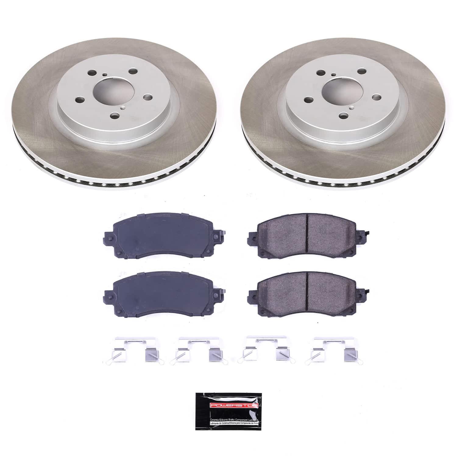 Power Stop 18-22 Subaru Crosstrek Front and Rear Semi-Coated Rotor Kit (1x psbSC6107, 1x psbSC7892) thumbnail 8