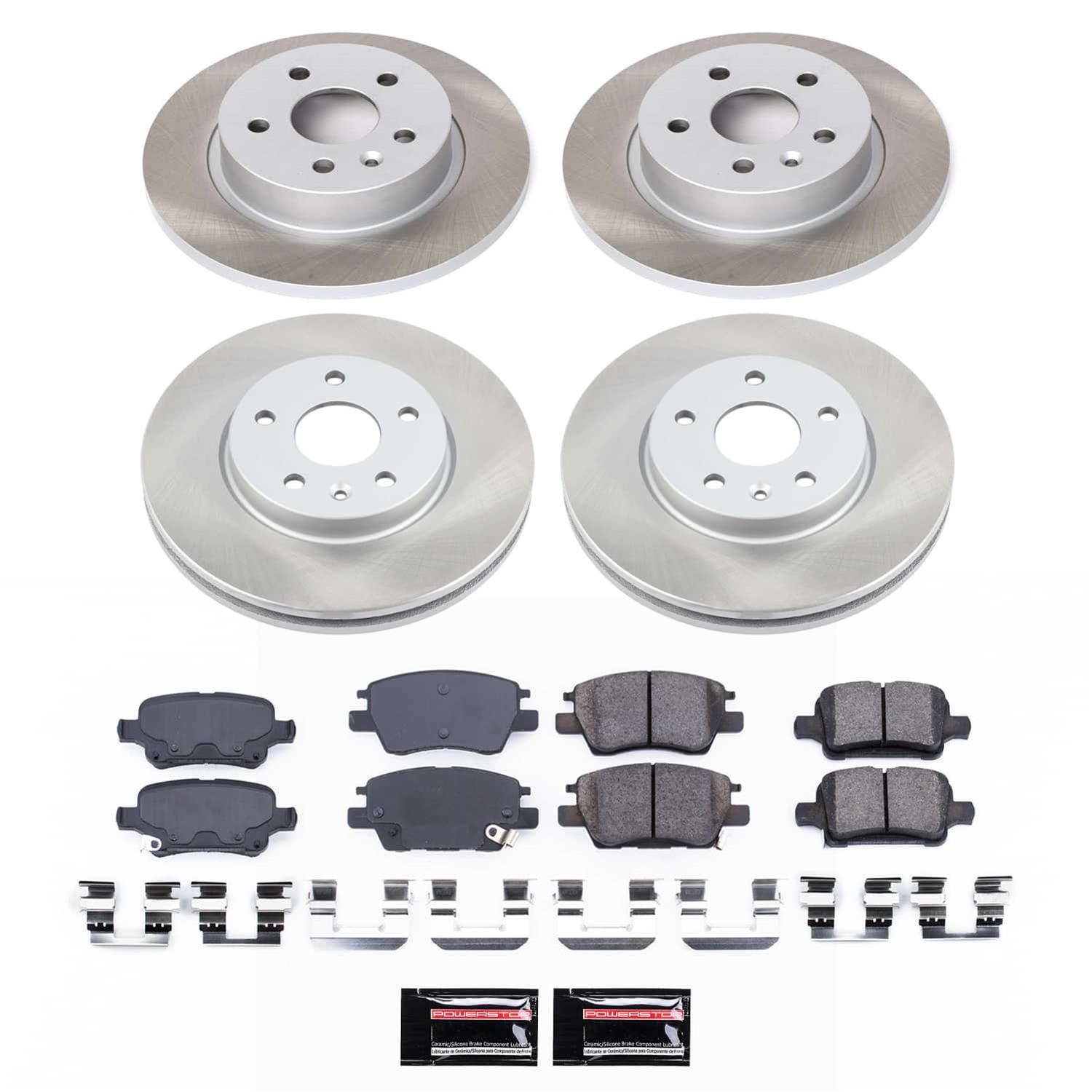 Power Stop 2016 Chevrolet Cruze Front and Rear Semi-Coated Rotor Kit (1x psbSC7399, 1x psbSC7896) thumbnail 5