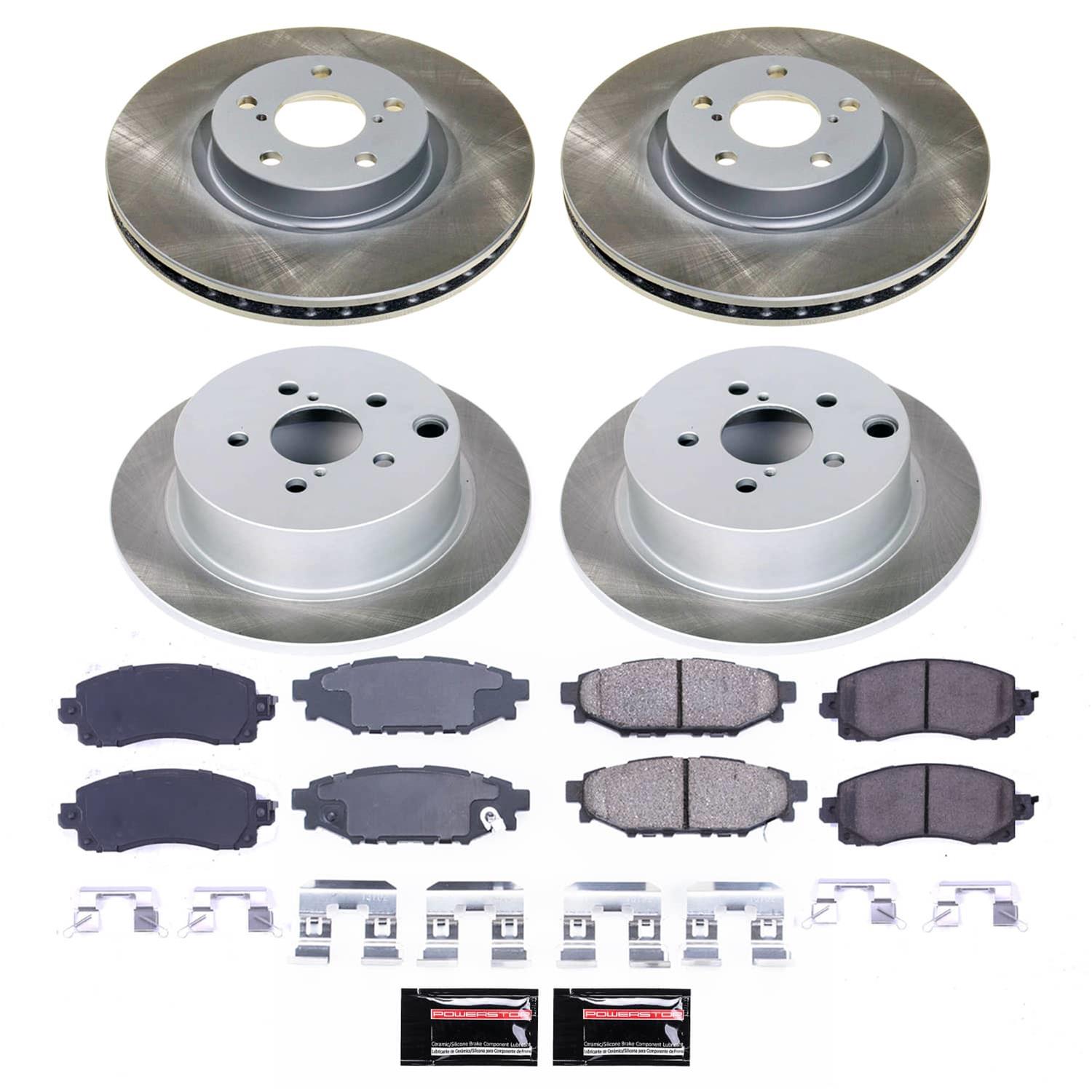 Power Stop 17-22 Subaru Impreza Front and Rear Semi-Coated Rotor Kit (1x psbSC6107, 1x psbSC7891) thumbnail 5