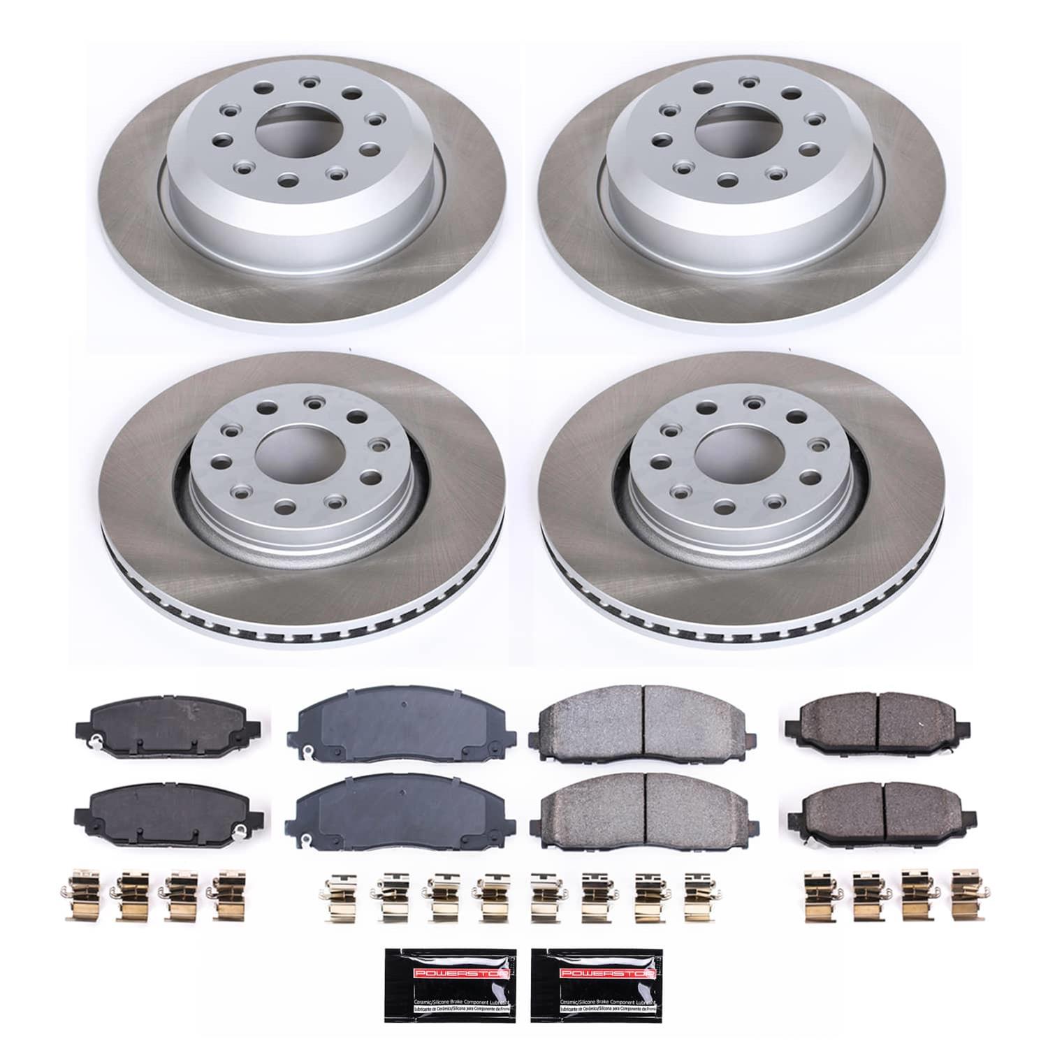 Power Stop 18-22 Jeep Wrangler Front and Rear Semi-Coated Rotor Kit (1x psbSC7940, 1x psbSC7942) thumbnail 5