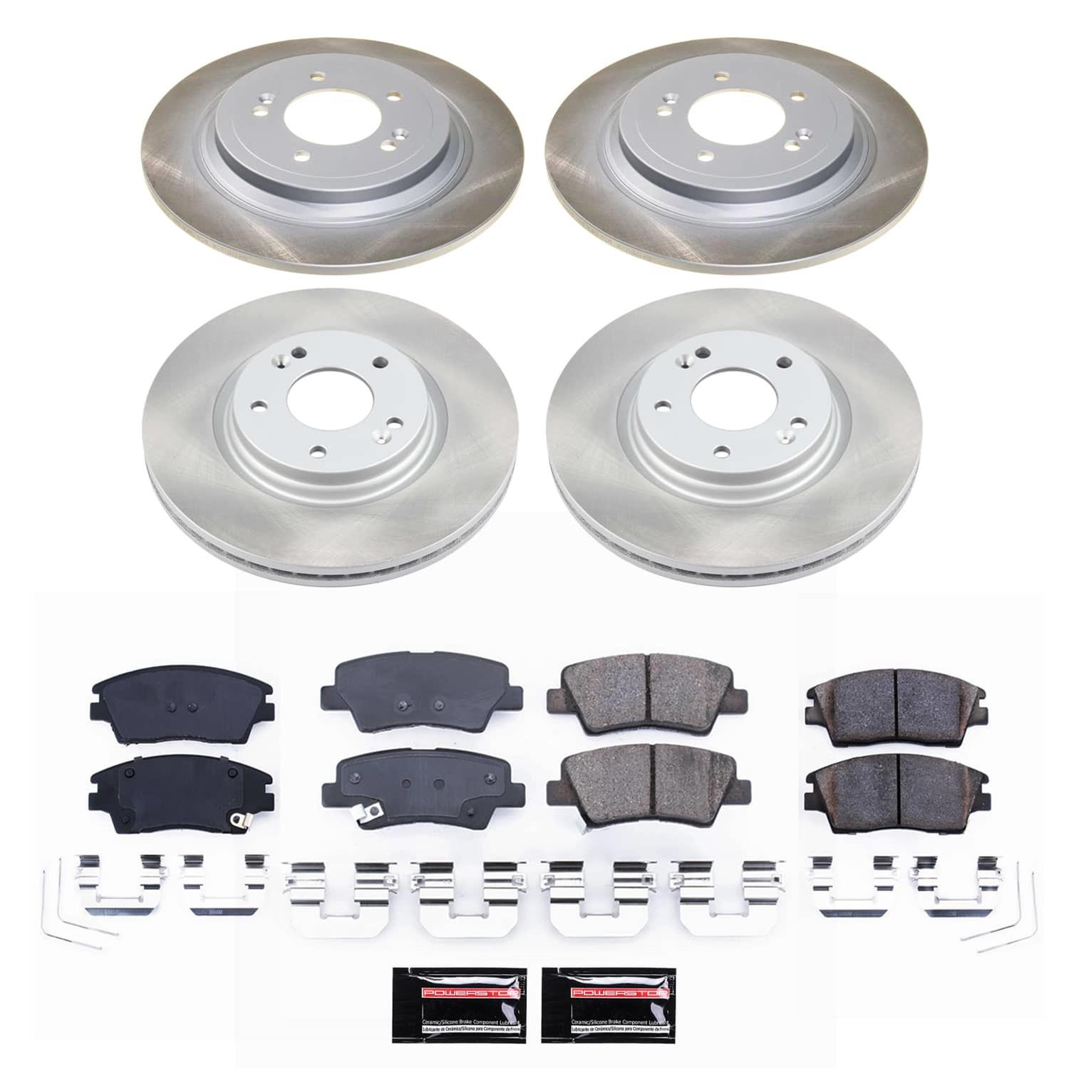 Power Stop 19-21 Hyundai Tucson Front and Rear Semi-Coated Rotor Kit (1x psbSC7355, 1x psbSC8016) thumbnail 5