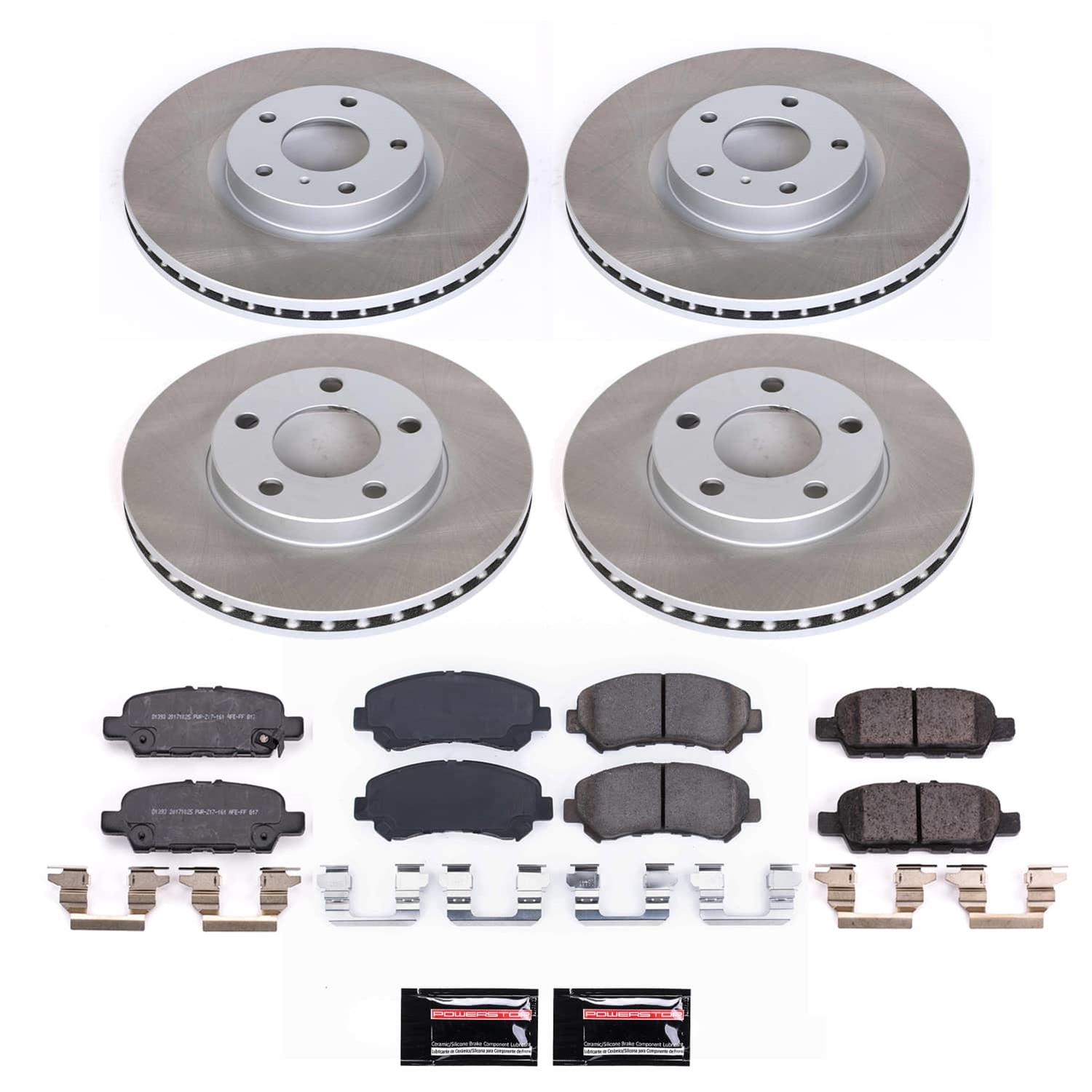Power Stop 16-22 Nissan Maxima Front and Rear Semi-Coated Rotor Kit (1x psbSC3076, 1x psbSC8062) thumbnail 5