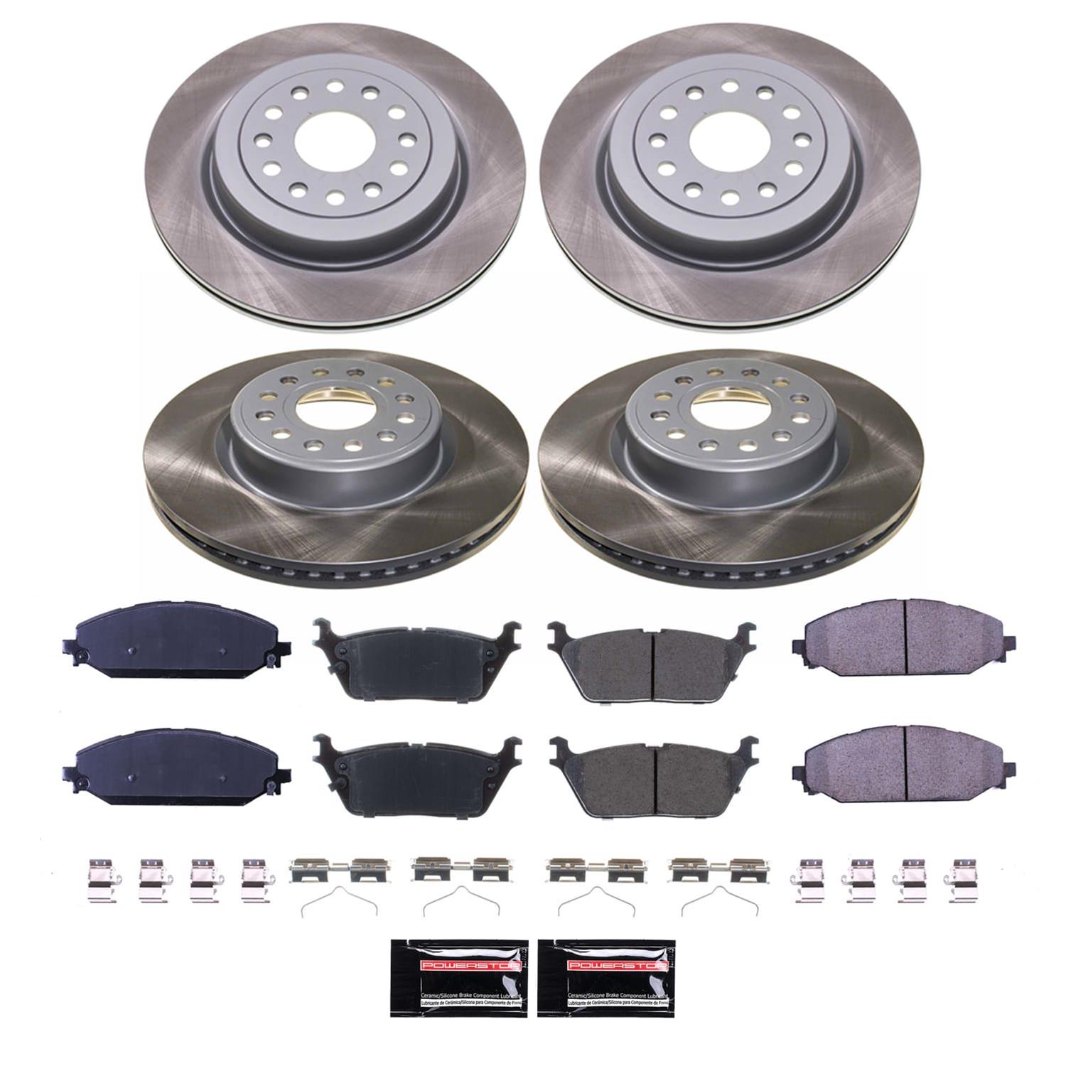 Power Stop 19-23 Ram 1500 Front and Rear Semi-Coated Rotor Kit (1x psb17-2179, 2x psbAR86004SCR, 1x psbSC8184) thumbnail 5