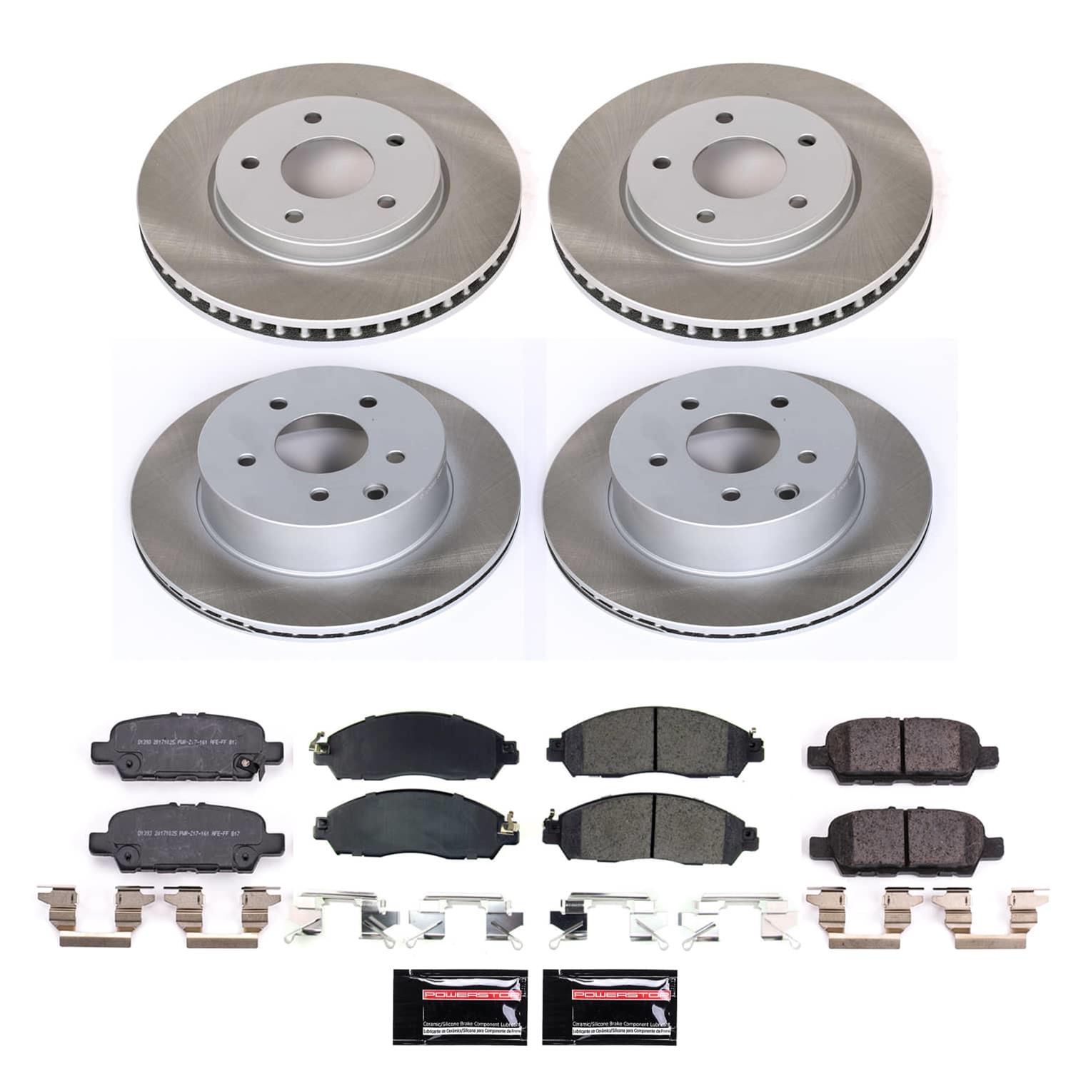 Power Stop 18-24 Nissan LEAF Front and Rear Semi-Coated Rotor Kit (1x psbSC6761, 1x psbSC8275) thumbnail 5