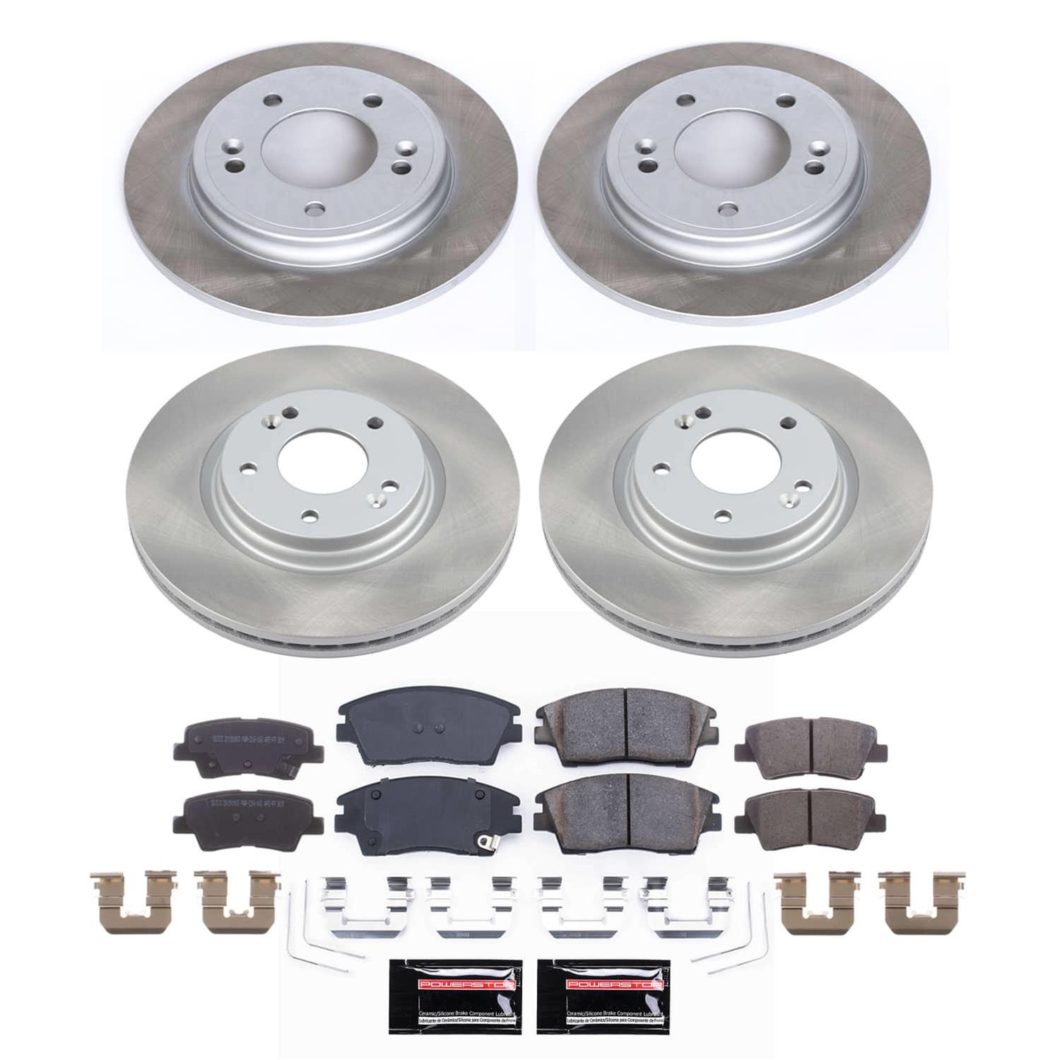 Power Stop 17-20 Hyundai Elantra Front and Rear Semi-Coated Rotor Kit (1x psbSC7355, 1x psbSC7904) thumbnail 5