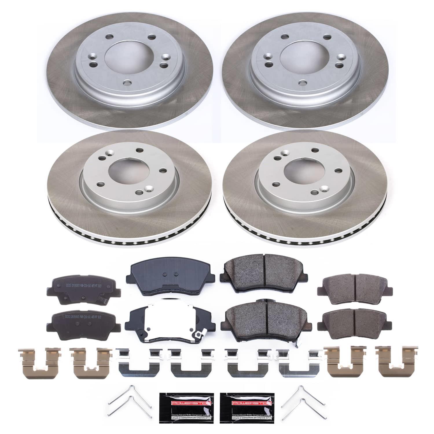 Power Stop 2019 Hyundai Elantra Front and Rear Semi-Coated Rotor Kit (1x psbSC7370, 1x psbSC7904) thumbnail 5