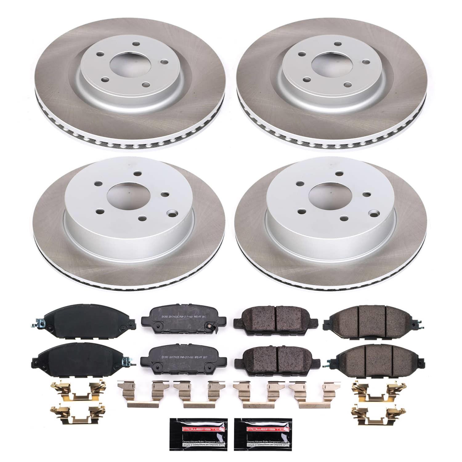 Power Stop 2019 Infiniti QX60 Front and Rear Semi-Coated Rotor Kit (1x psbSC6496, 1x psbSC8021) thumbnail 5