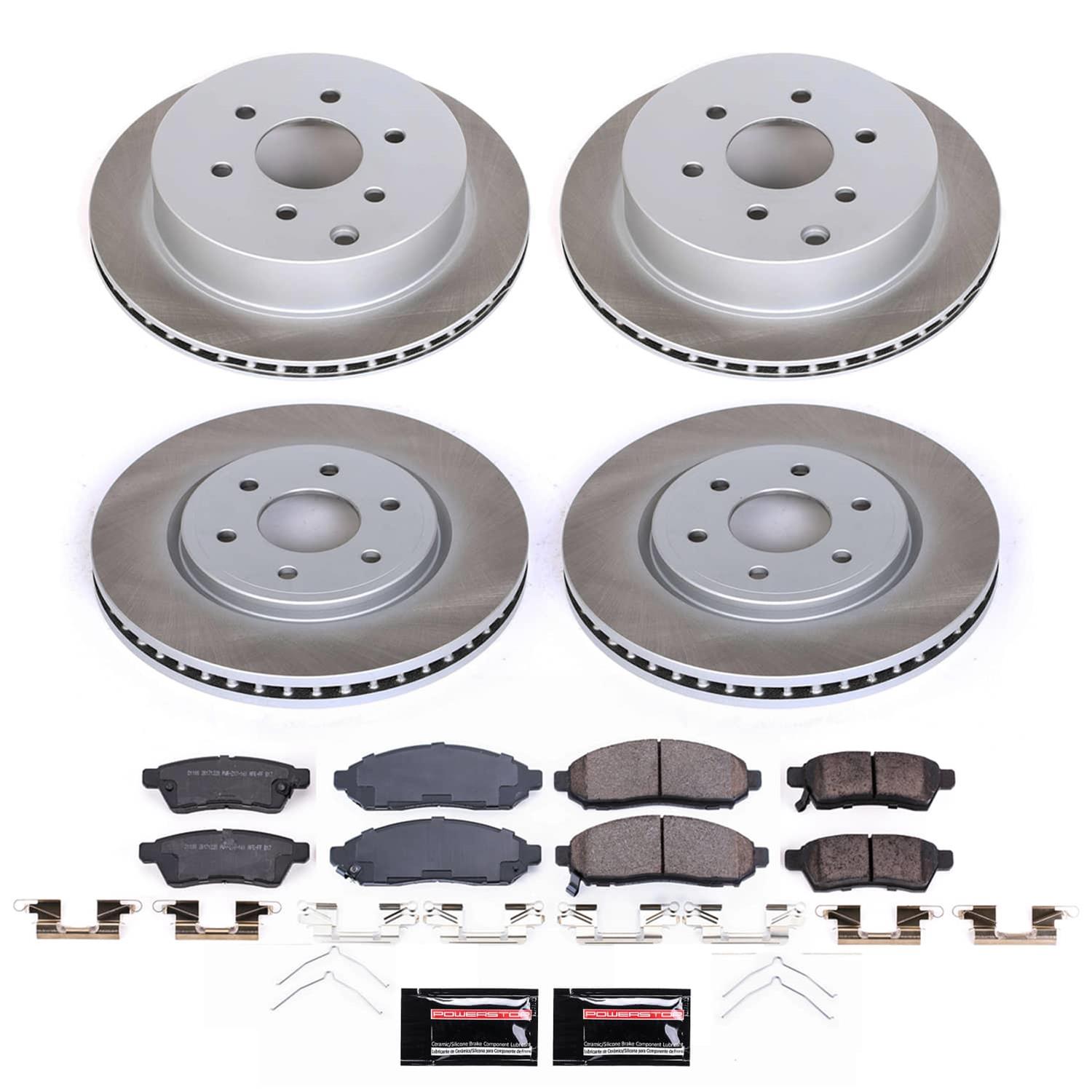 Power Stop 16-22 Nissan Frontier Front and Rear Semi-Coated Rotor Kit (1x psbSC4621, 1x psbSC8325) thumbnail 5