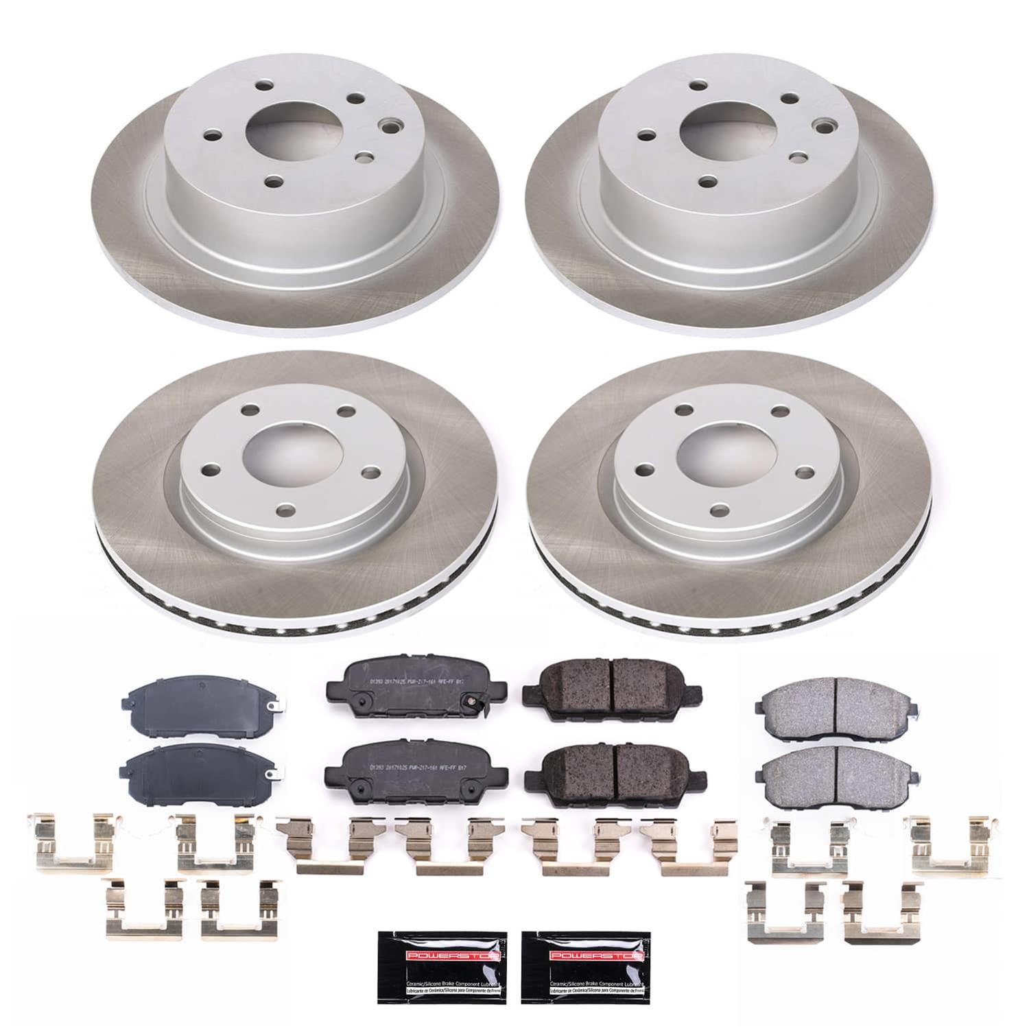 Power Stop 2019 Nissan Sentra Front and Rear Semi-Coated Rotor Kit (1x psbSC6961, 1x psbSC8335) thumbnail 5