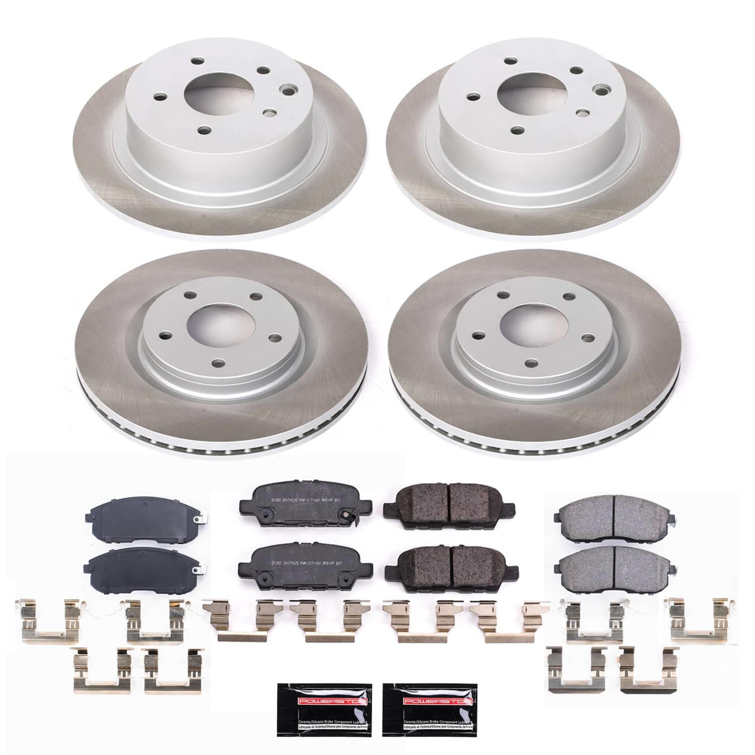 Power Stop 2019 Nissan Sentra Front and Rear Semi-Coated Rotor Kit (1x psbSC8327, 1x psbSC8335) thumbnail 4