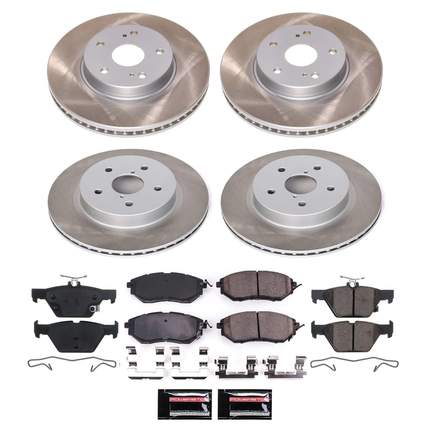 Power Stop 2015 Subaru Legacy Front and Rear Semi-Coated Rotor Kit (1x psbSC7039, 1x psbSC8404) thumbnail 5
