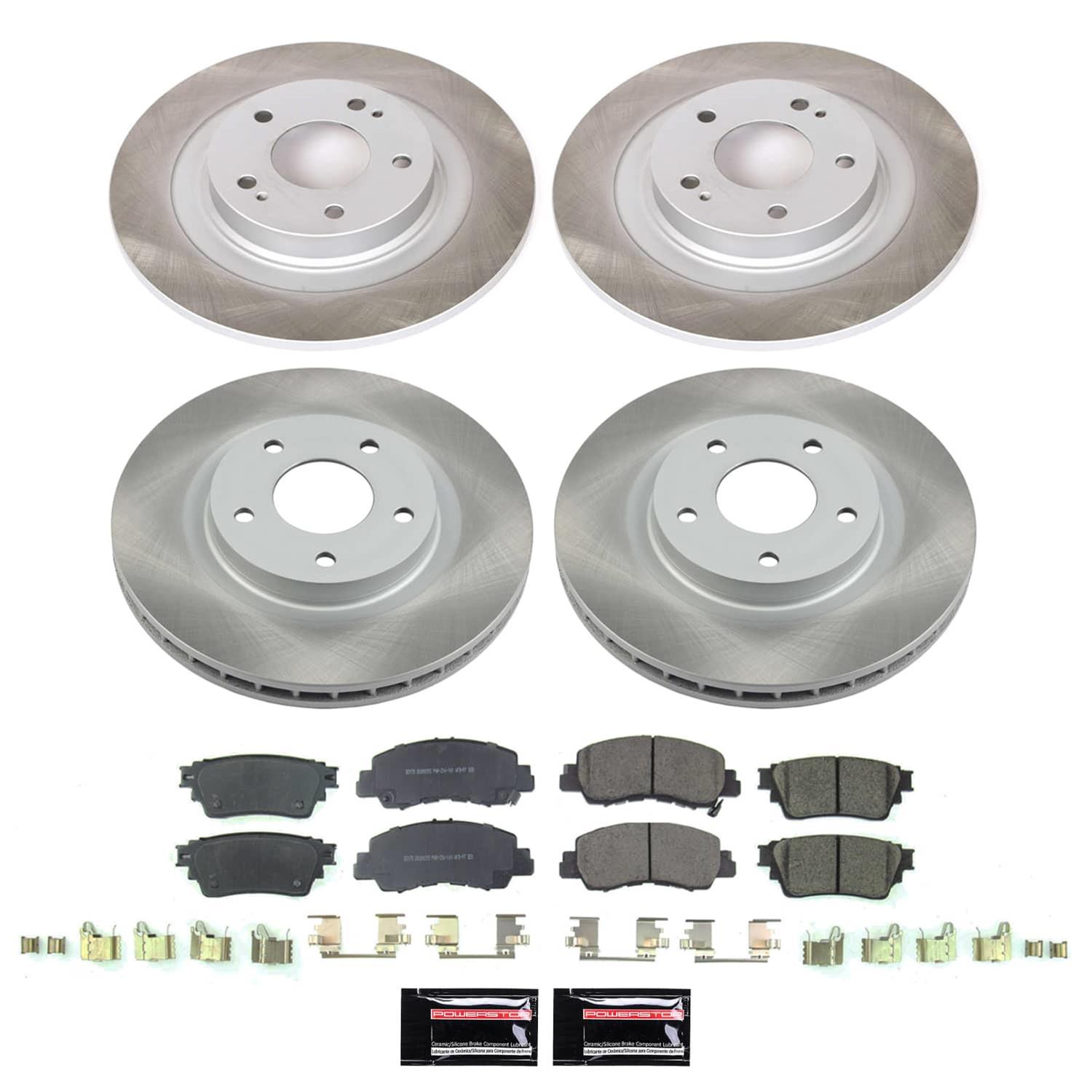 Power Stop 18-20 Mitsubishi Eclipse Cross Front and Rear Semi-Coated Rotor Kit (1x psbSC8381, 1x psbSC8424) thumbnail 5