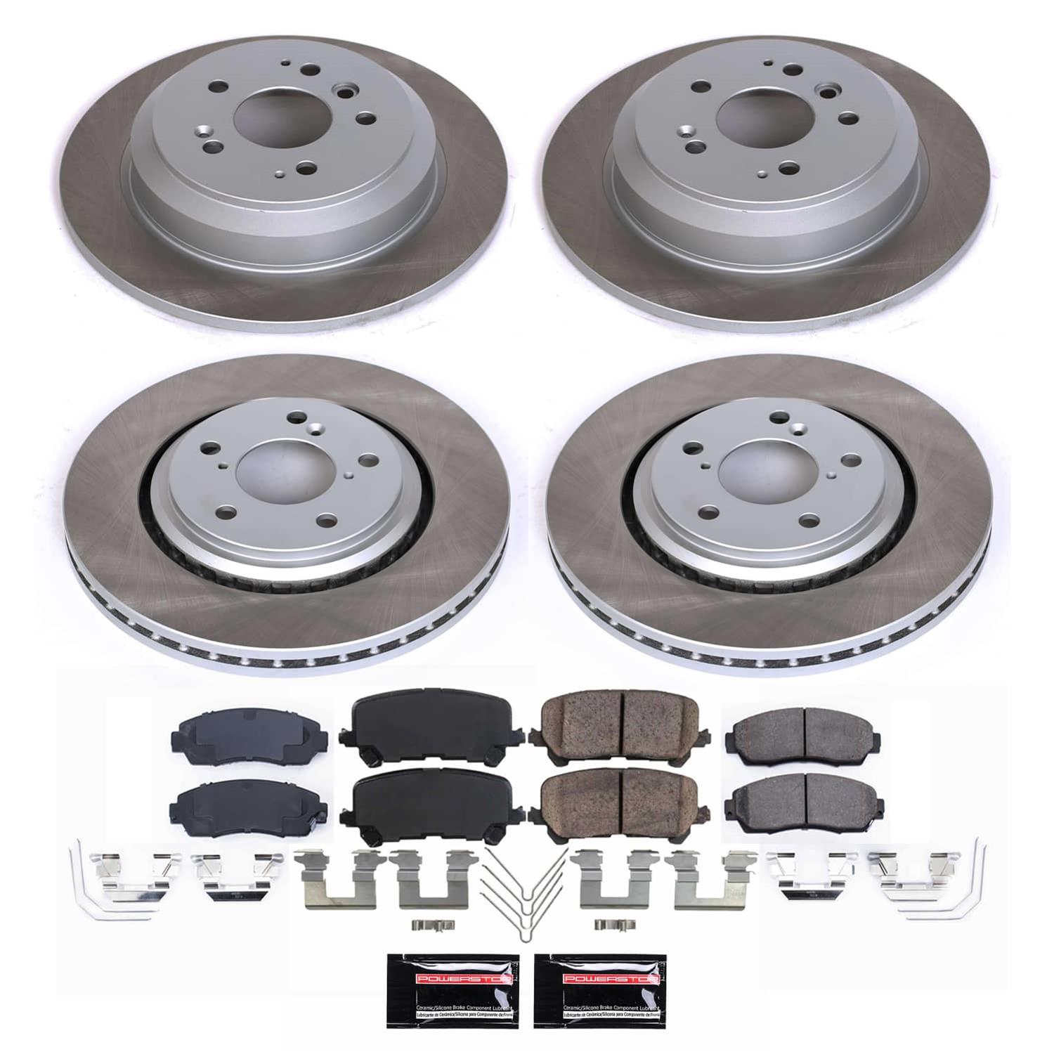 Power Stop 19-22 Honda Passport Front and Rear Semi-Coated Rotor Kit (1x psbSC6959, 1x psbSC7727) thumbnail 5
