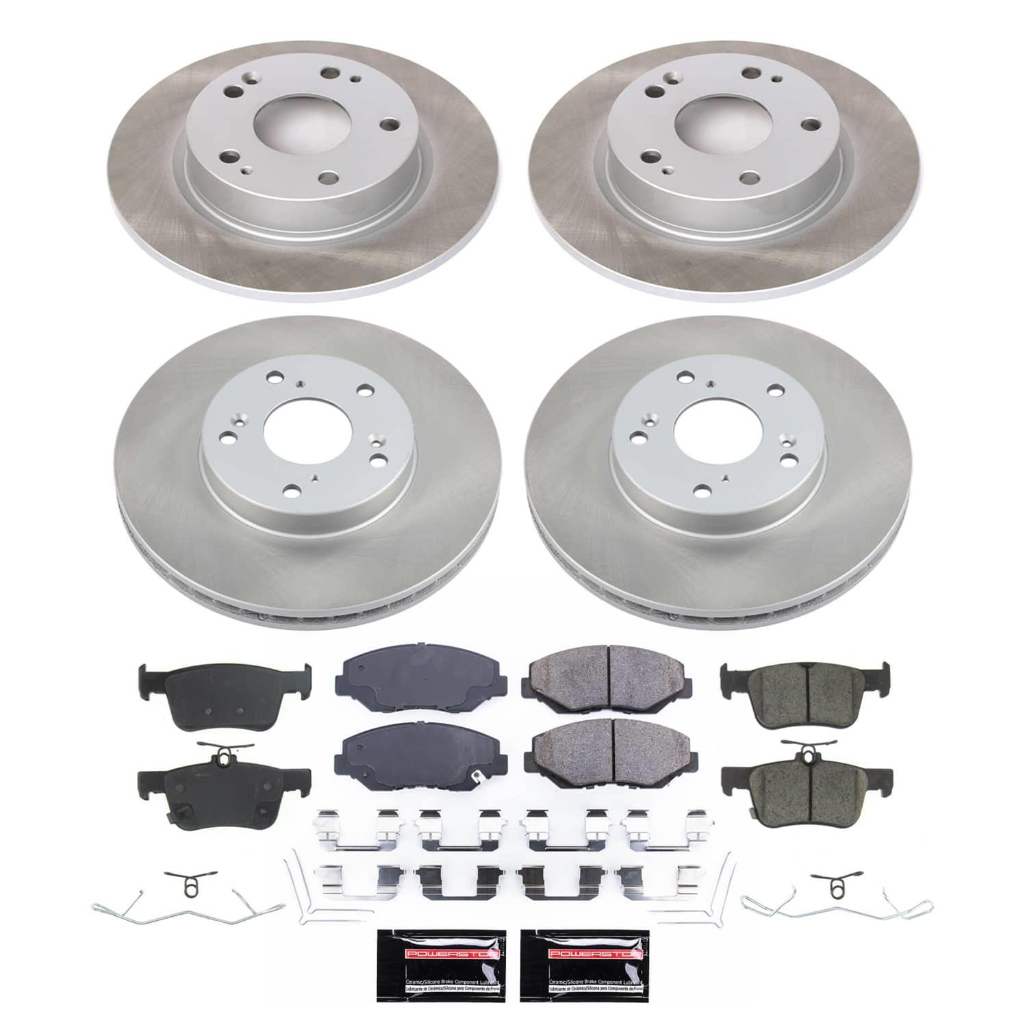 Power Stop 20-21 Honda Civic Front and Rear Semi-Coated Rotor Kit (1x psbSC1043, 1x psbSC8330) thumbnail 5