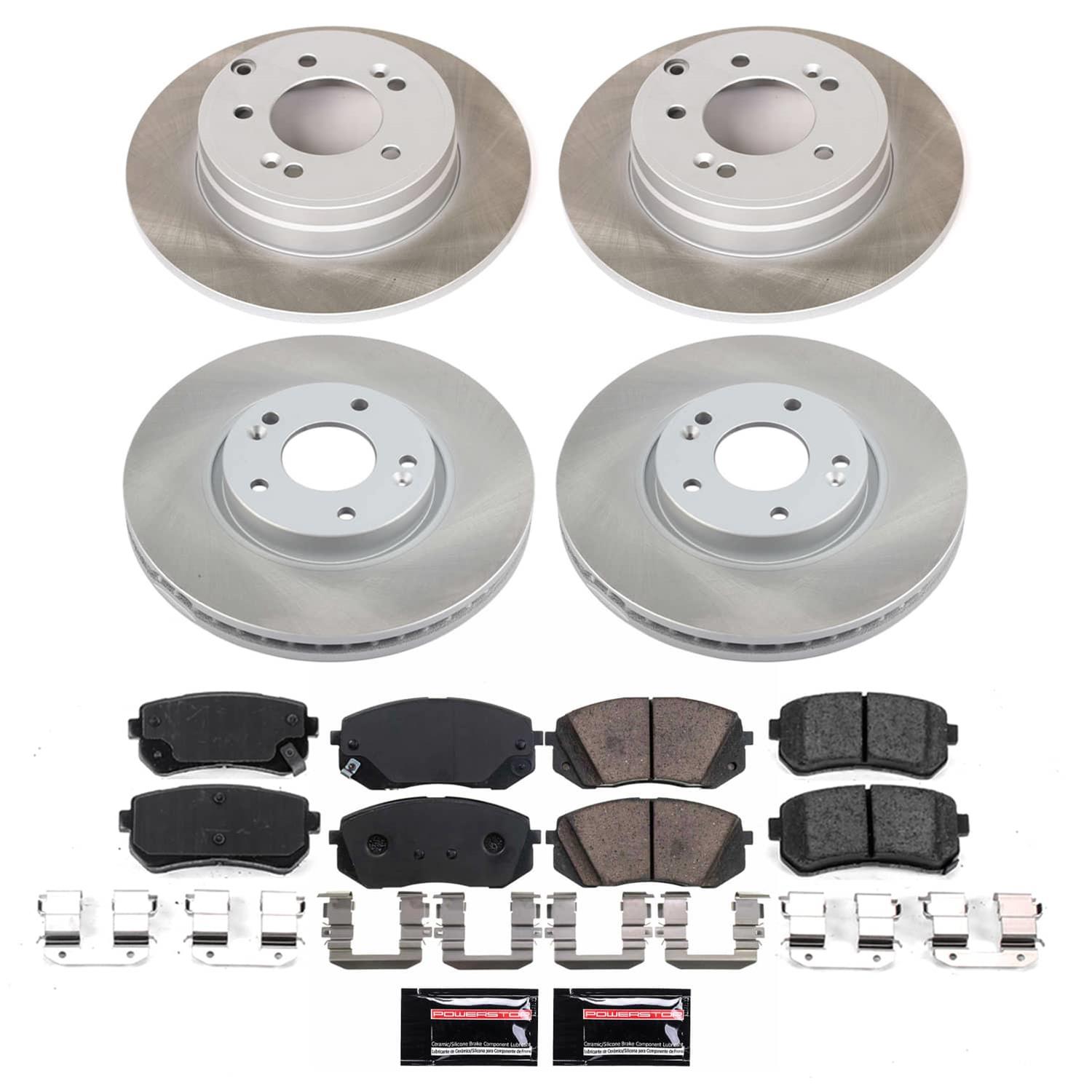 Power Stop 2017 Kia Optima Front and Rear Semi-Coated Rotor Kit (1x psbSC7505, 1x psbSC8621) thumbnail 5