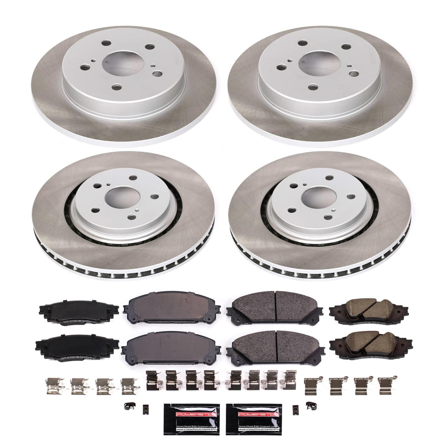 Power Stop 20-21 Toyota Avalon Front and Rear Semi-Coated Rotor Kit (1x psbSC7688, 1x psbSC8333) thumbnail 5