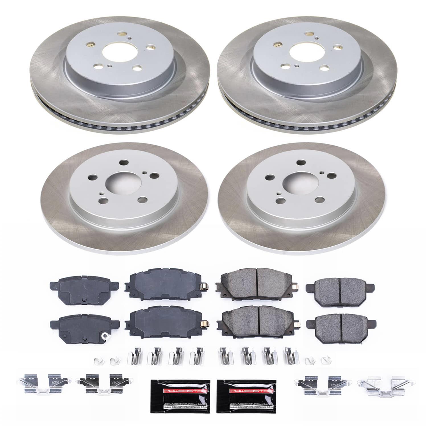 Power Stop 20-22 Toyota Prius Prime Front and Rear Semi-Coated Rotor Kit thumbnail 5