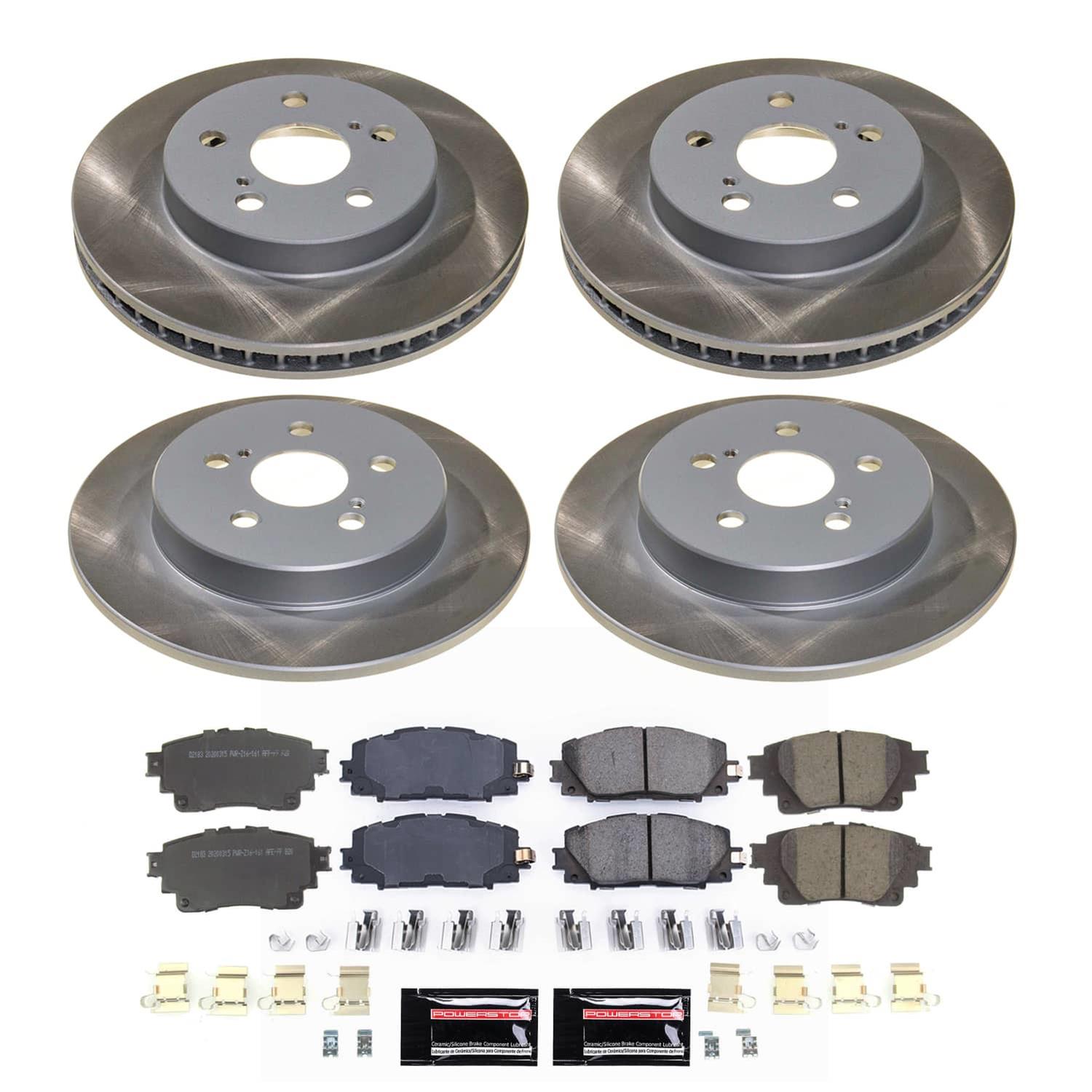 Power Stop 20-22 Toyota Corolla Front and Rear Semi-Coated Rotor Kit (1x psbSC7701, 1x psbSC8336) thumbnail 5