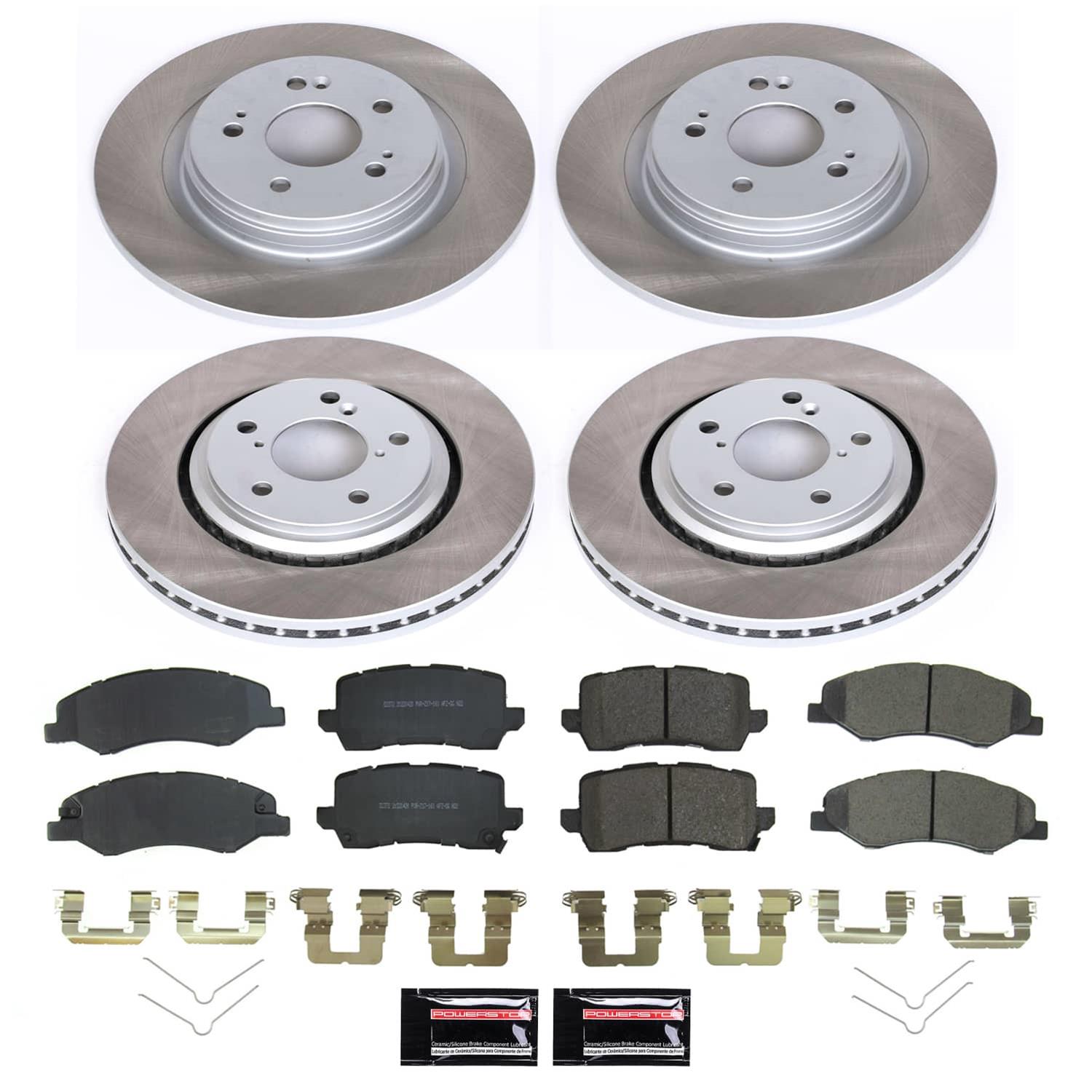 Power Stop 21-22 Honda Odyssey Front and Rear Semi-Coated Rotor Kit (1x psbSC7670, 1x psbSC8768) thumbnail 5