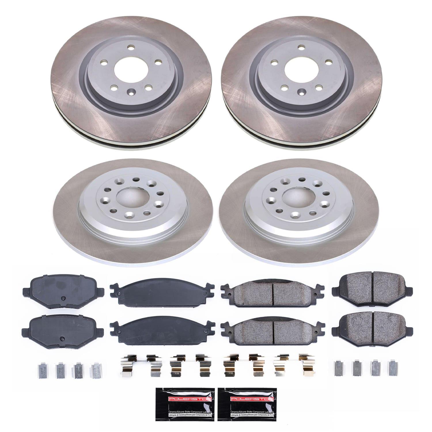 Power Stop 2010 Lincoln MKT Front and Rear Semi-Coated Rotor Kit (1x psbSC5509, 1x psbSC8846) thumbnail 5