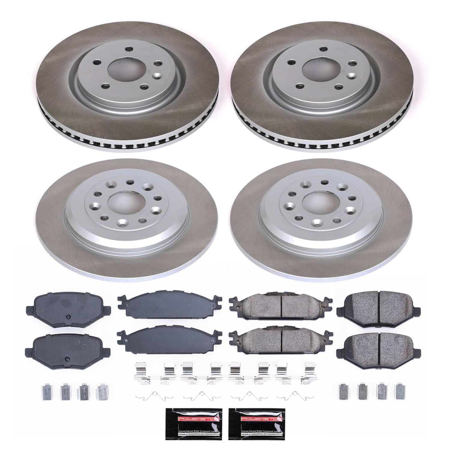 Power Stop 11-19 Lincoln MKT Front and Rear Semi-Coated Rotor Kit (1x psbSC5583, 1x psbSC8846) thumbnail 5