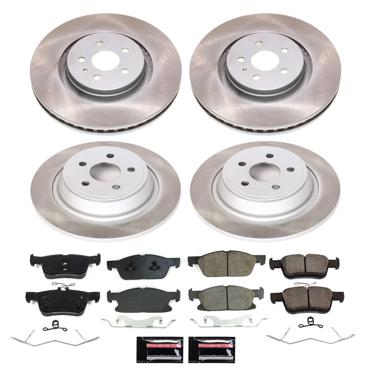 Power Stop 17-19 Ford Fusion Front and Rear Semi-Coated Rotor Kit (1x psbSC7417, 1x psbSC8960) thumbnail 4