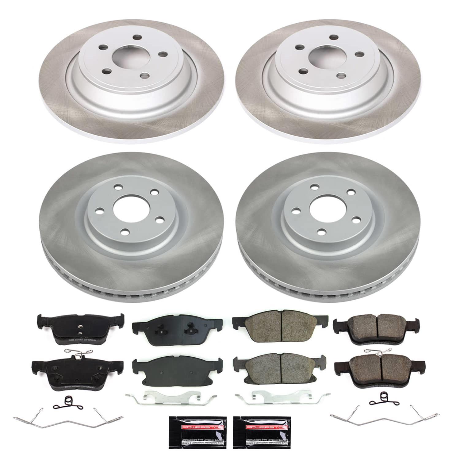 Power Stop 17-20 Lincoln Continental Front and Rear Semi-Coated Rotor Kit (1x psbSC7417, 1x psbSC8961) thumbnail 4