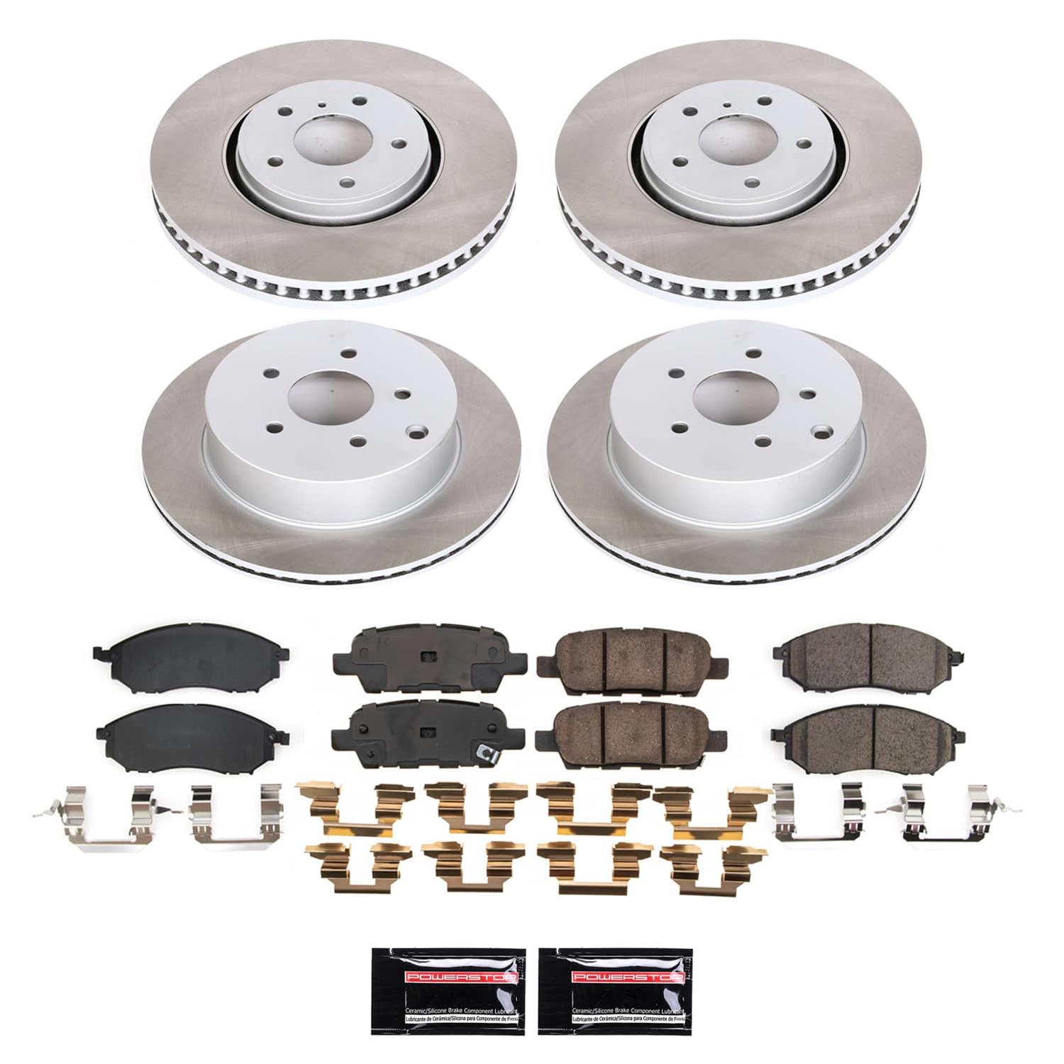 Power Stop 2009 Infiniti FX35 Front and Rear Semi-Coated Rotor Kit (1x psbSC5264, 1x psbSC9134) thumbnail 5